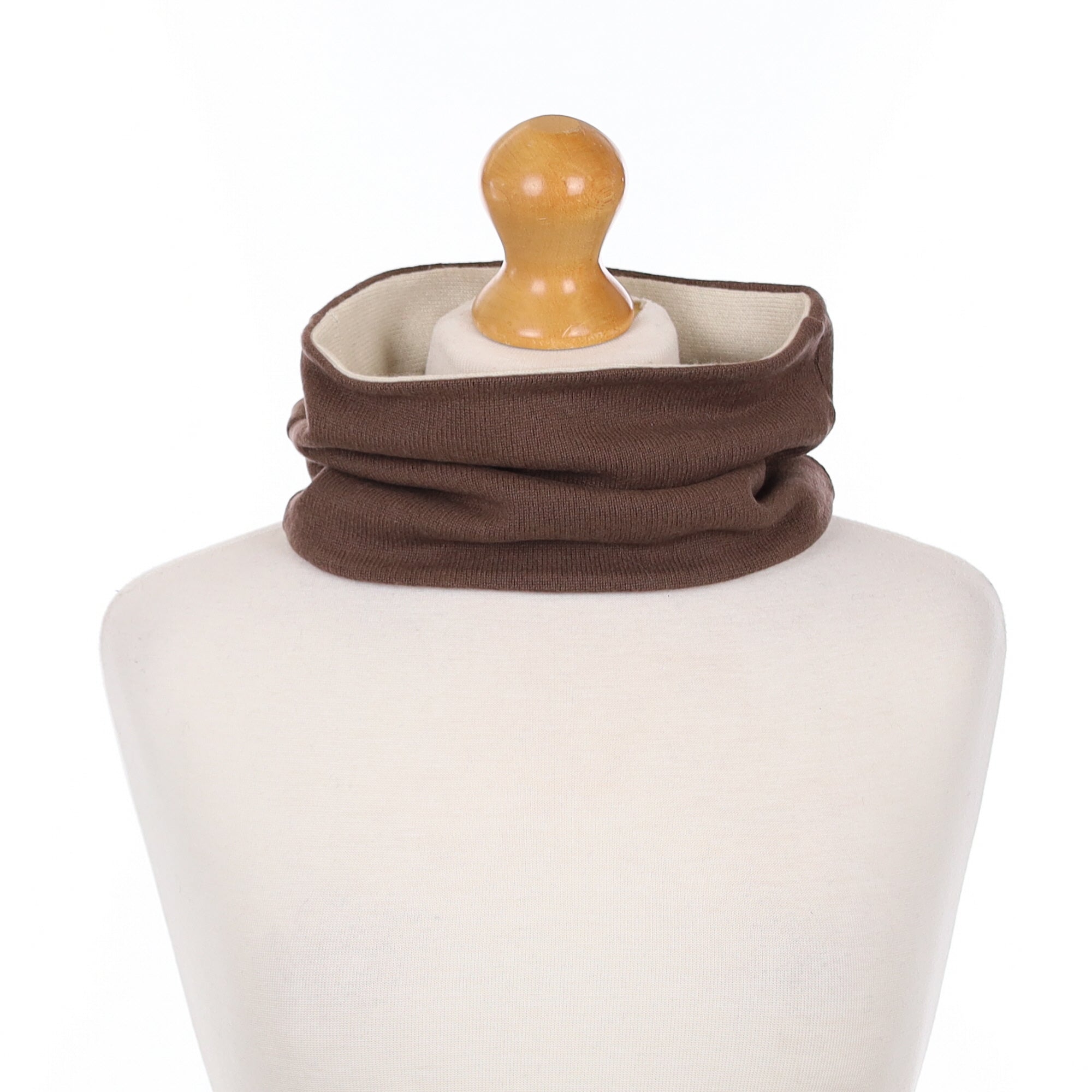 Pecan Brown and Cream Neck Warmer