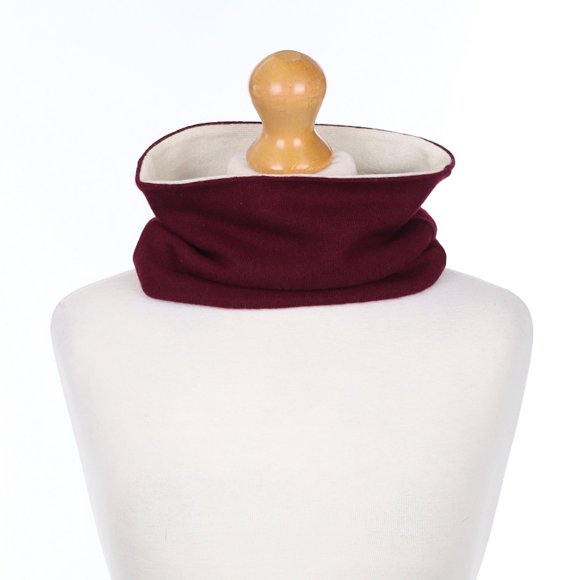 Mulberry Purple and Ivory Neck Warmer