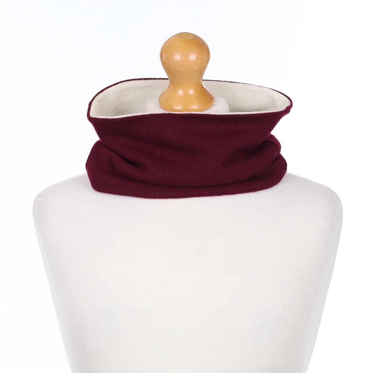 Mulberry Purple and Ivory Neck Warmer