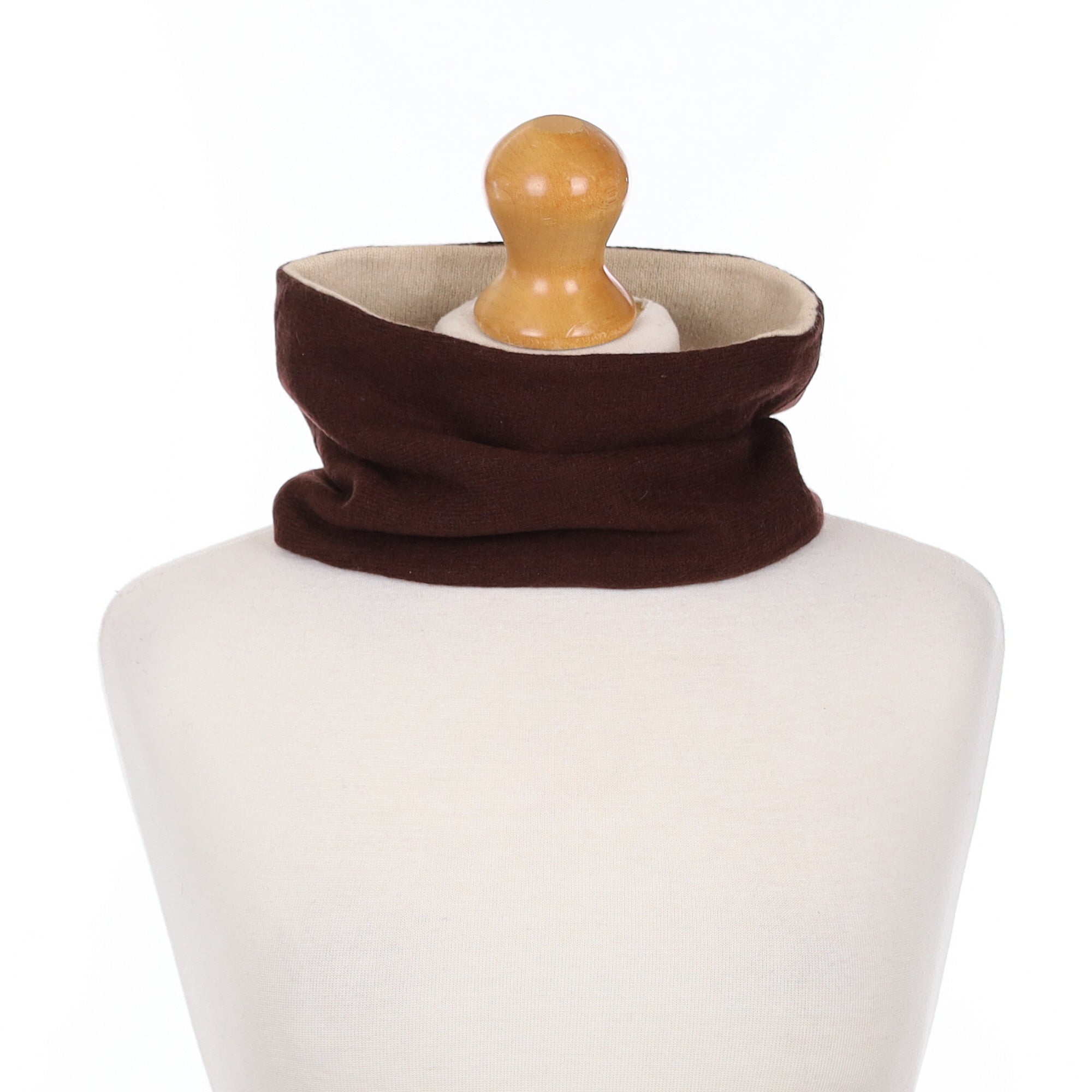 Chocolate Brown and Beige Neck Warmer