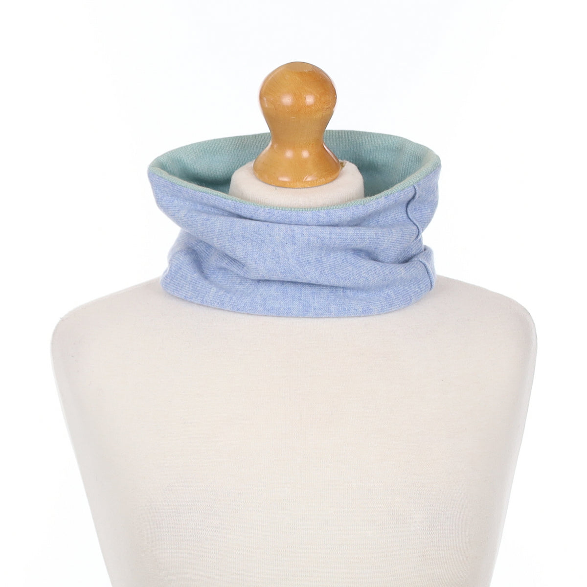 Blue Marl and Green Neck Warmer