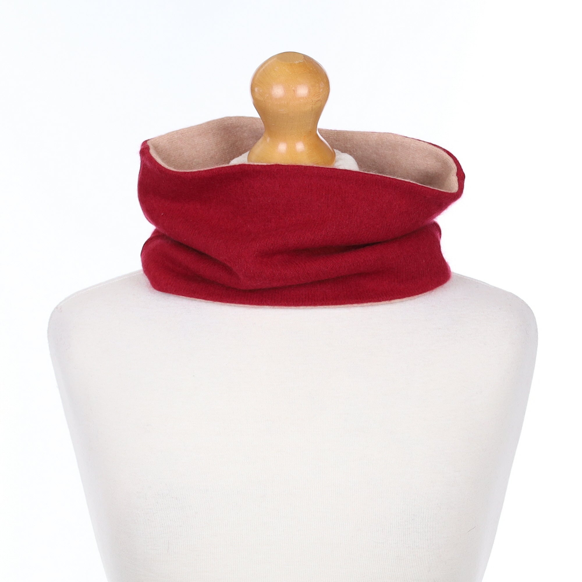 Burgundy and Nude Neck Warmer