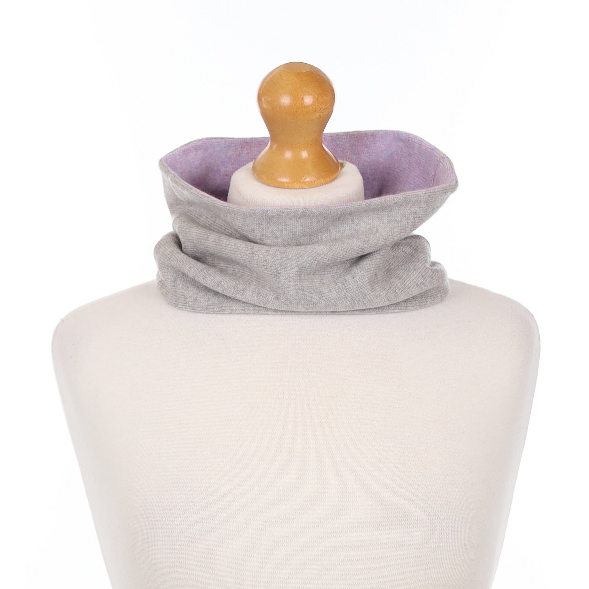 Mist Grey and Purple Marl Neck Warmer