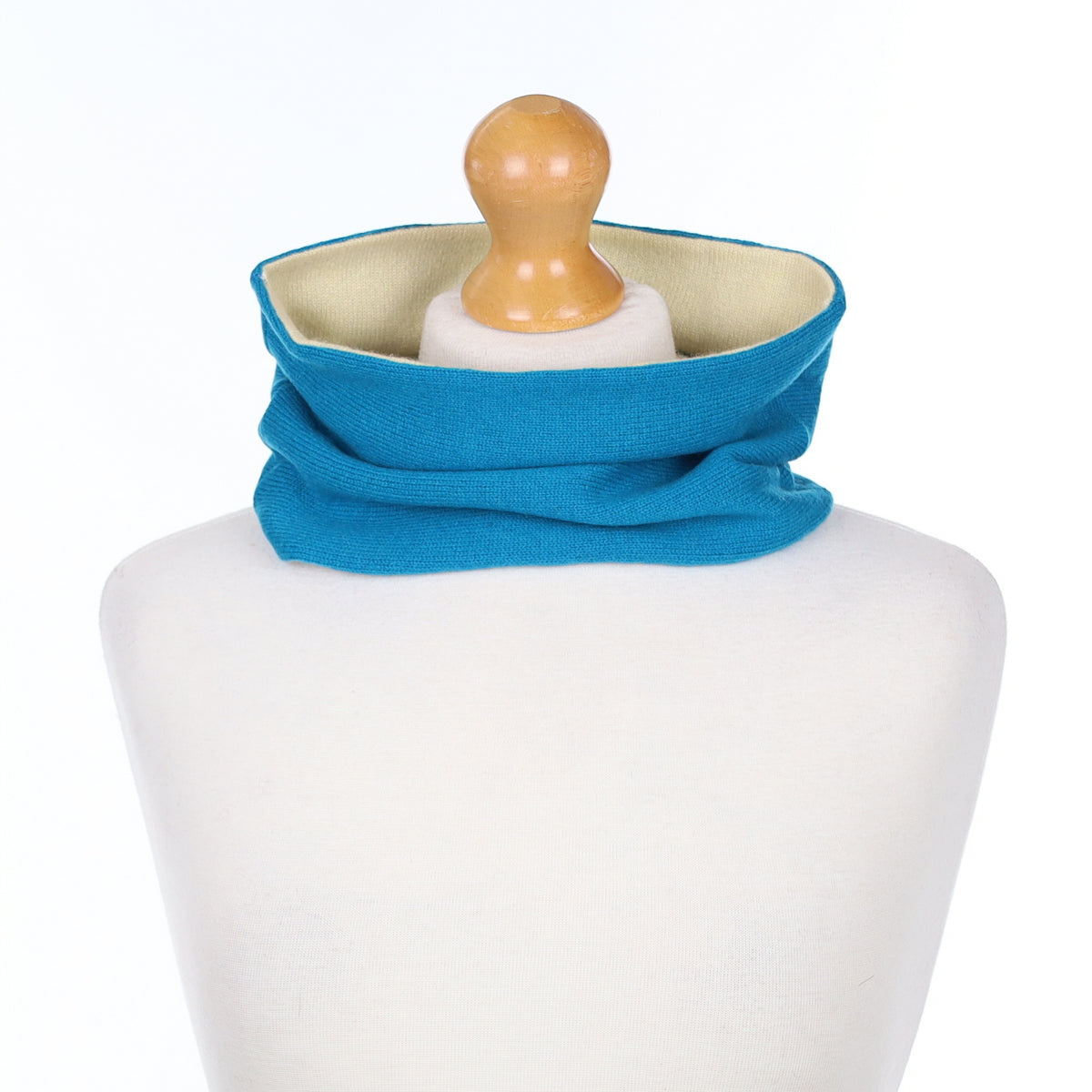 Turquoise Blue and Buttermilk Neck Warmer