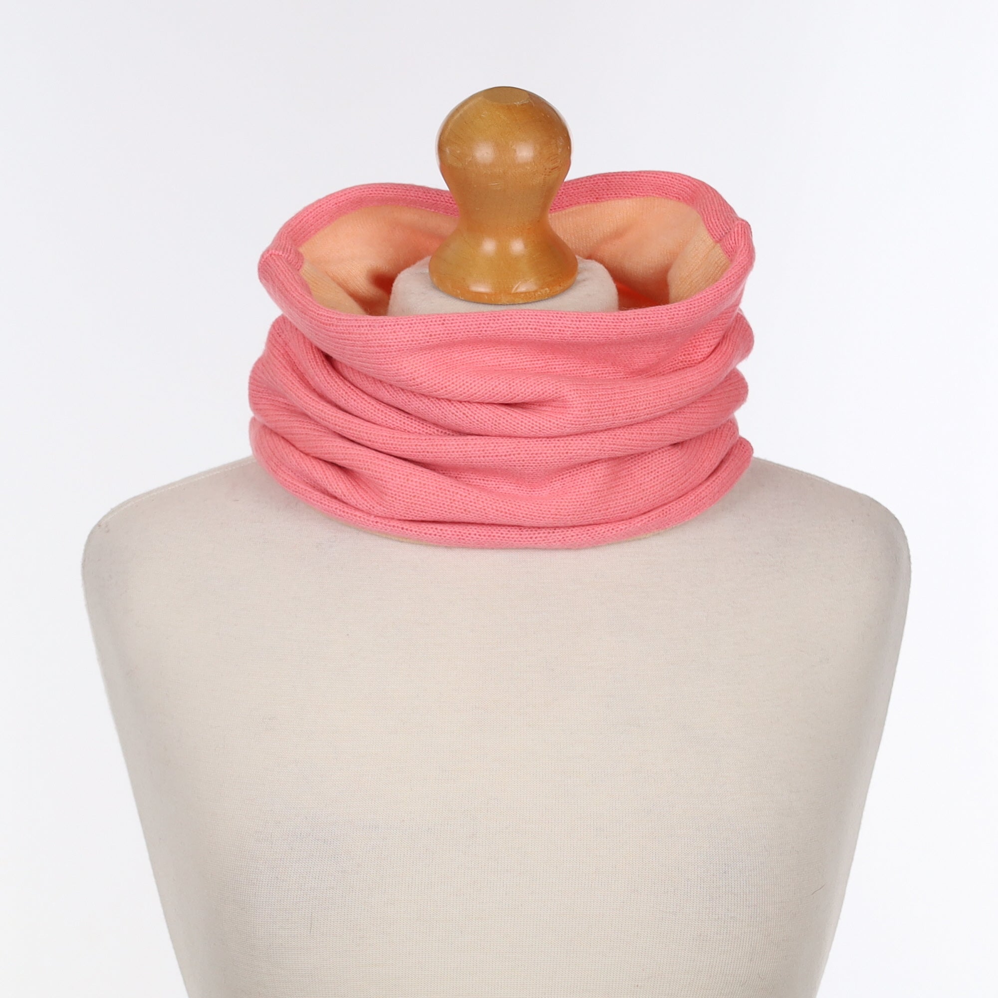 Coral and Peach Luxury Double Layered Snood