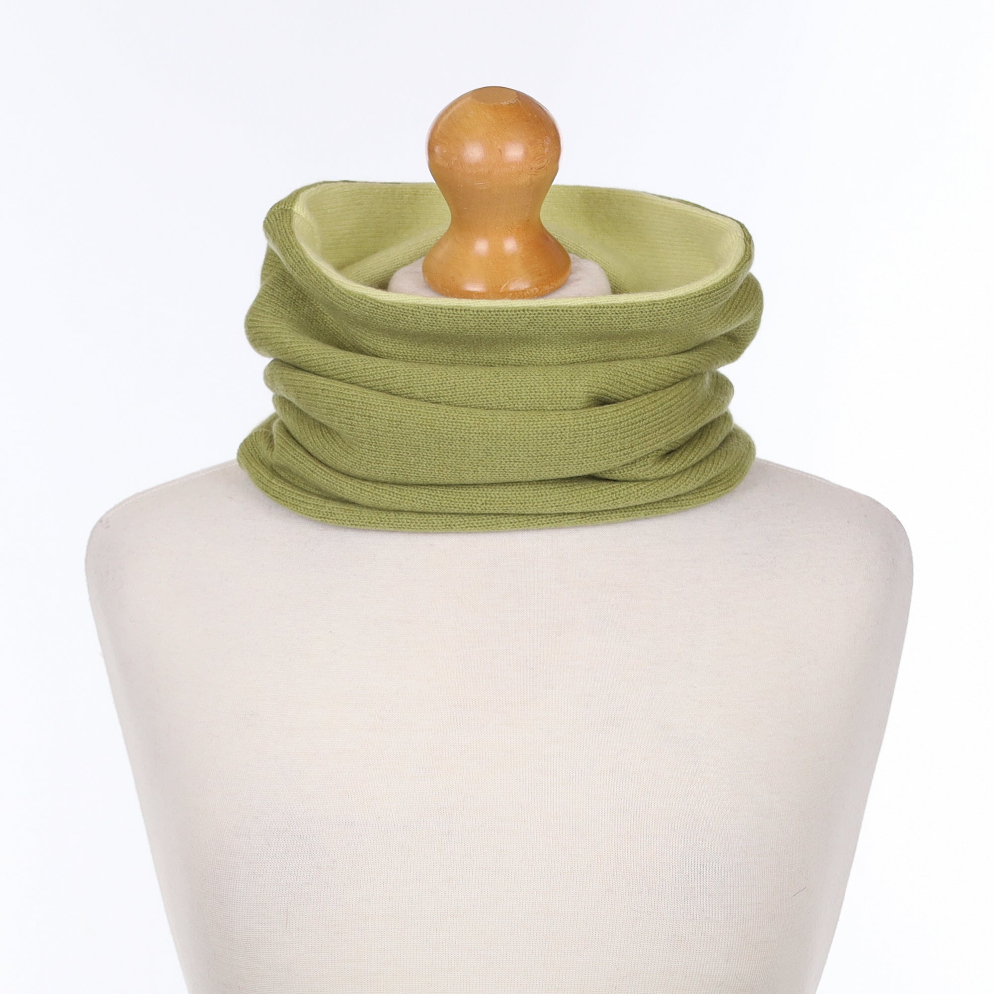Soft Pine and Pale Green Luxury Double Layered Snood