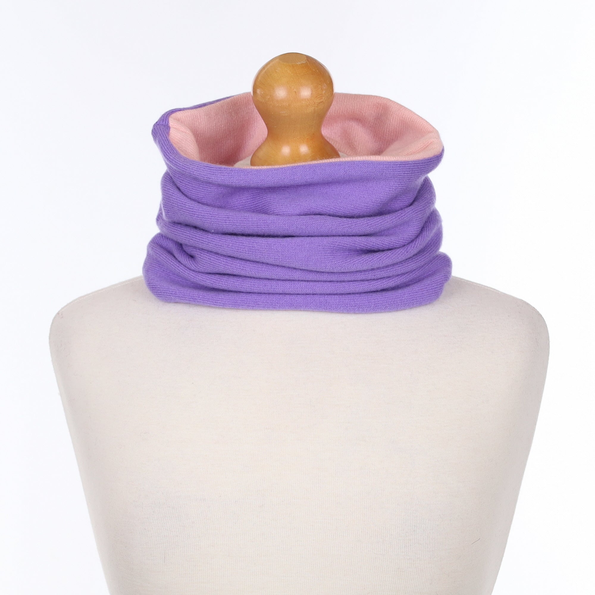 Periwinkle and Blush Pink Luxury Double Layered Snood