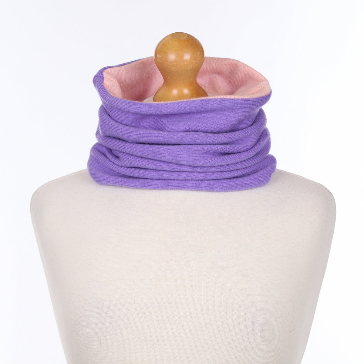 Periwinkle and Blush Pink Luxury Double Layered Snood