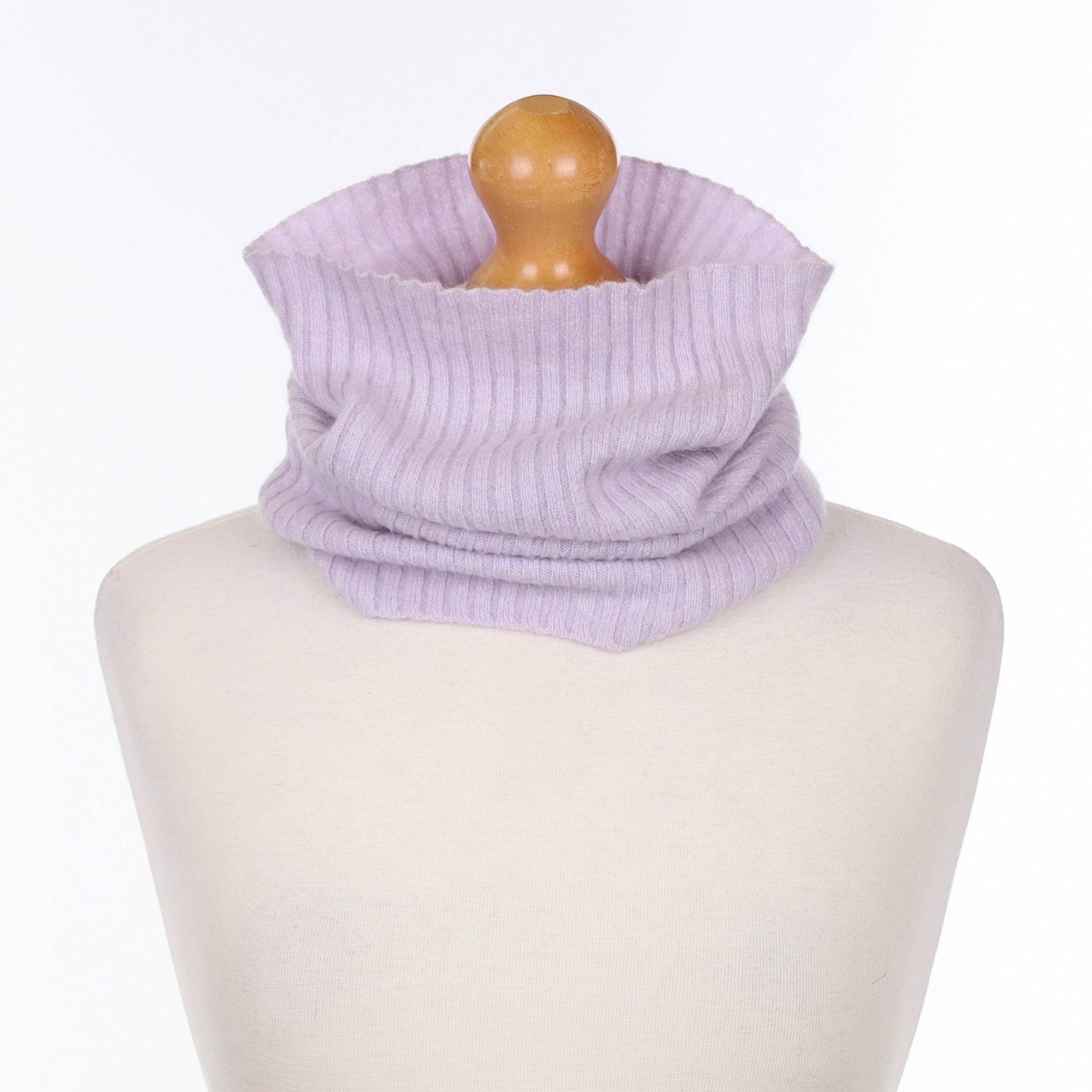 Ice Purple Ribbed Knit Snood