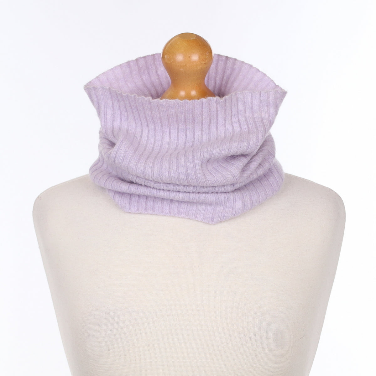 Ice Purple Ribbed Knit Snood