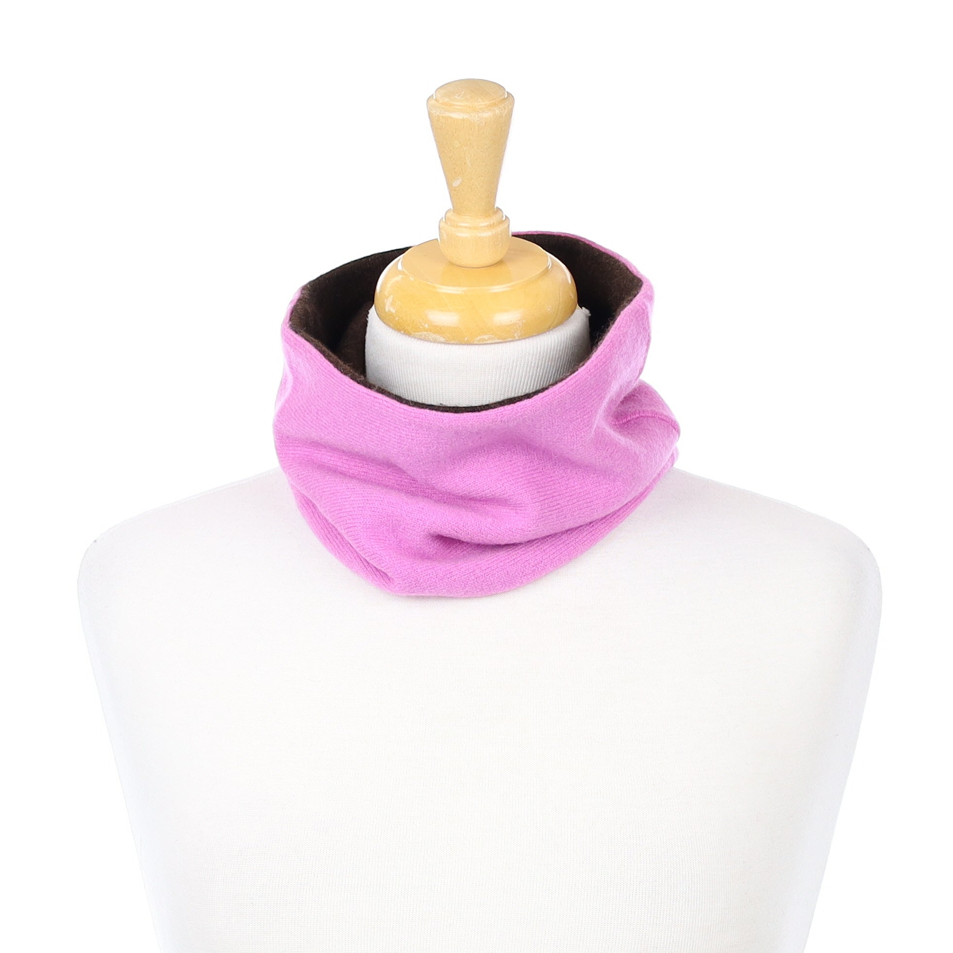 Chocolate Brown And Mauve Neck Warmer