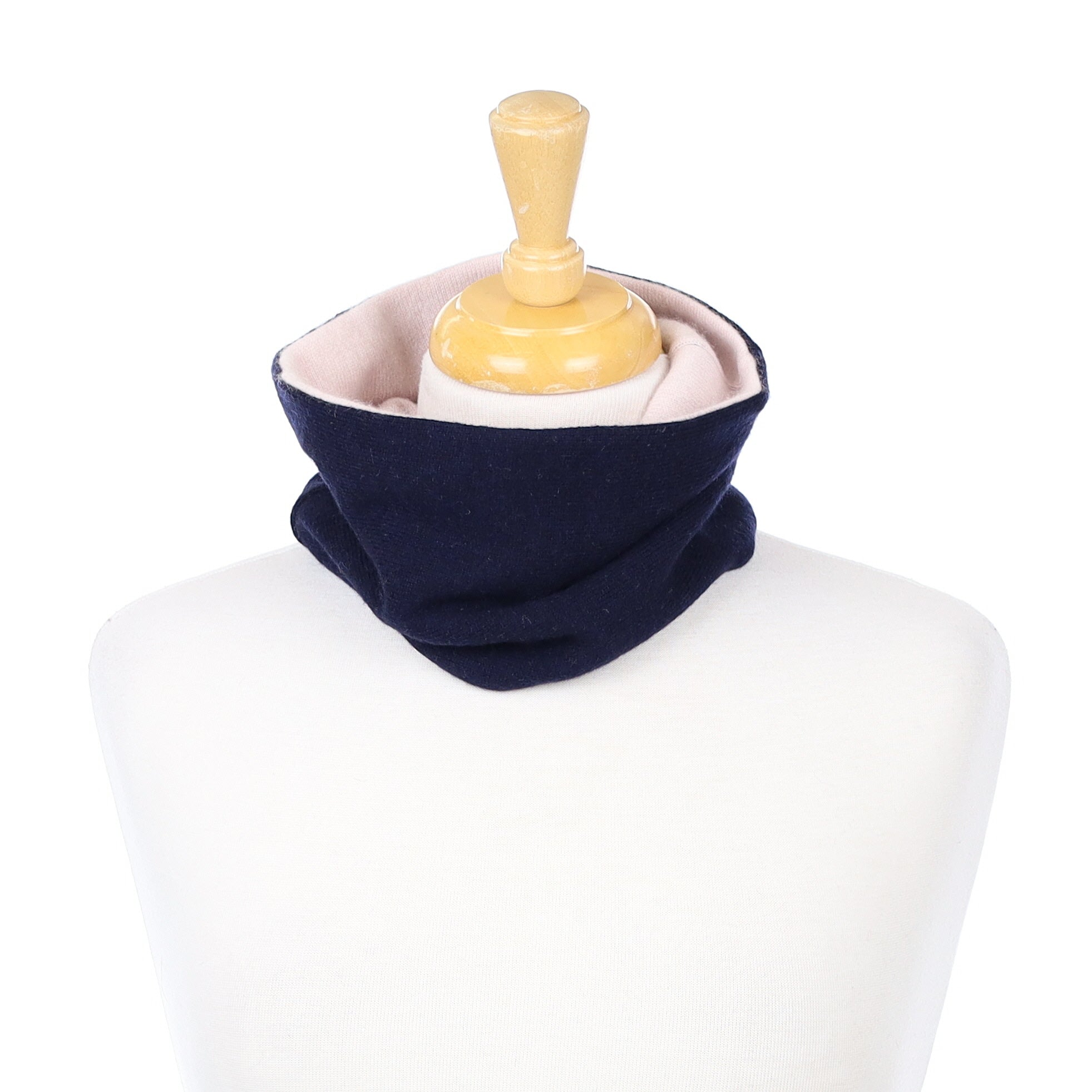 Navy and Nude Pink Neck Warmer