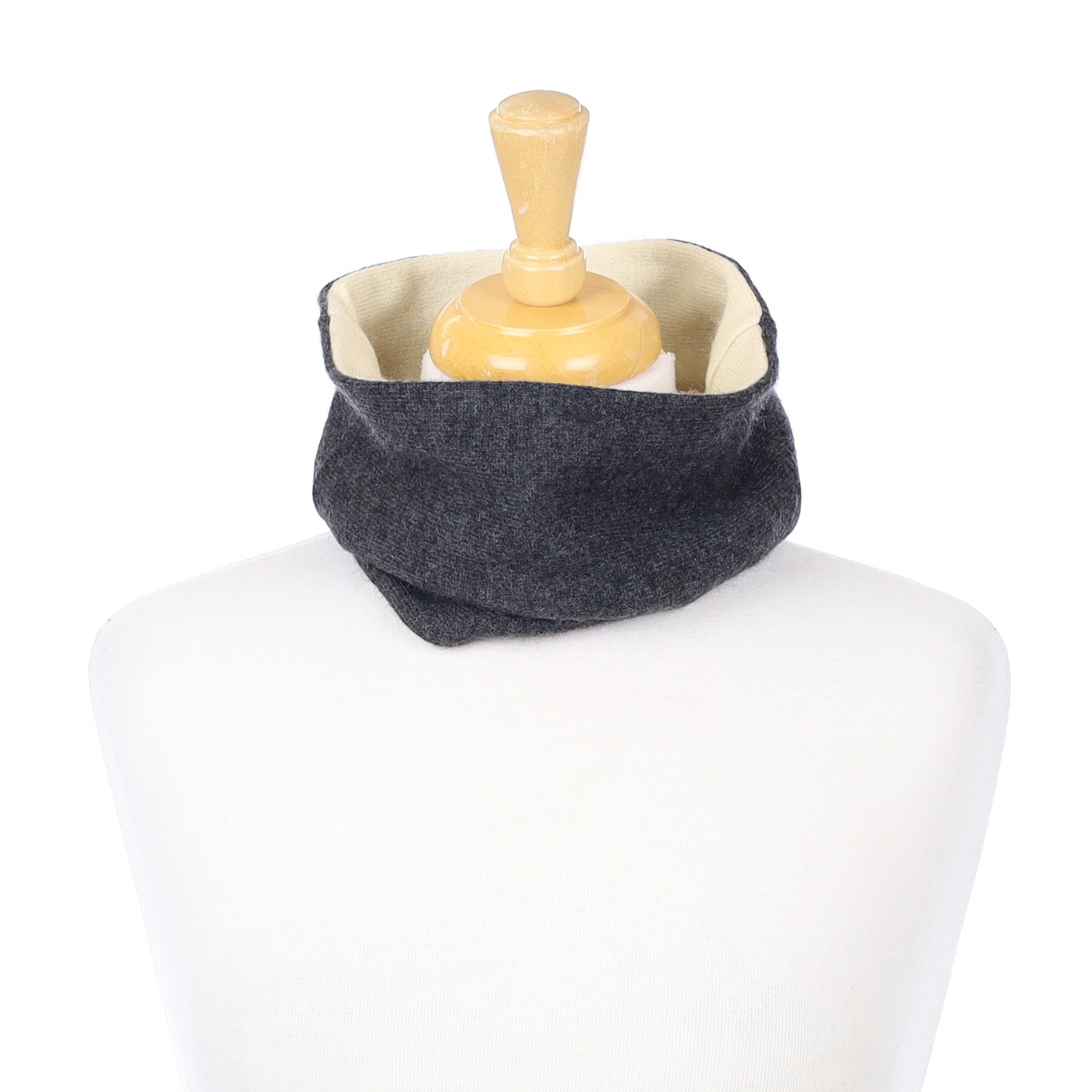 Charcoal Grey and Buttermilk Neck Warmer
