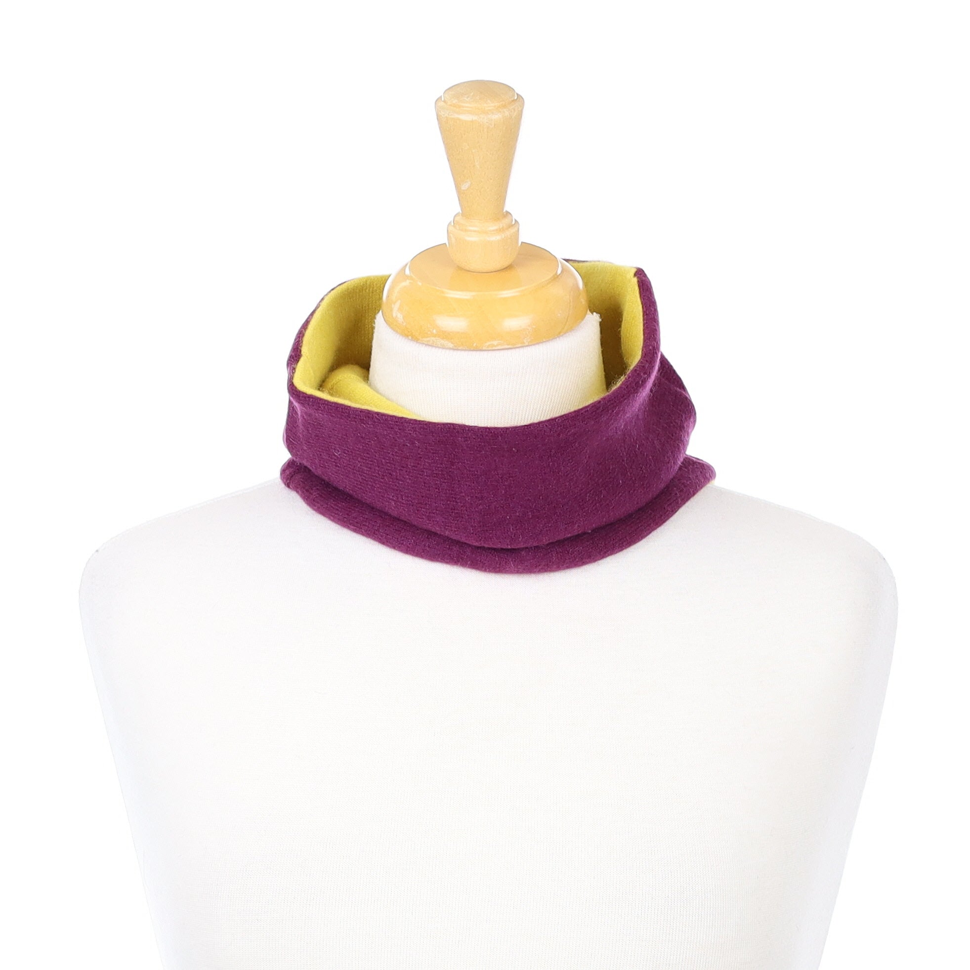 Plum Purple and Yellow Neck Warmer