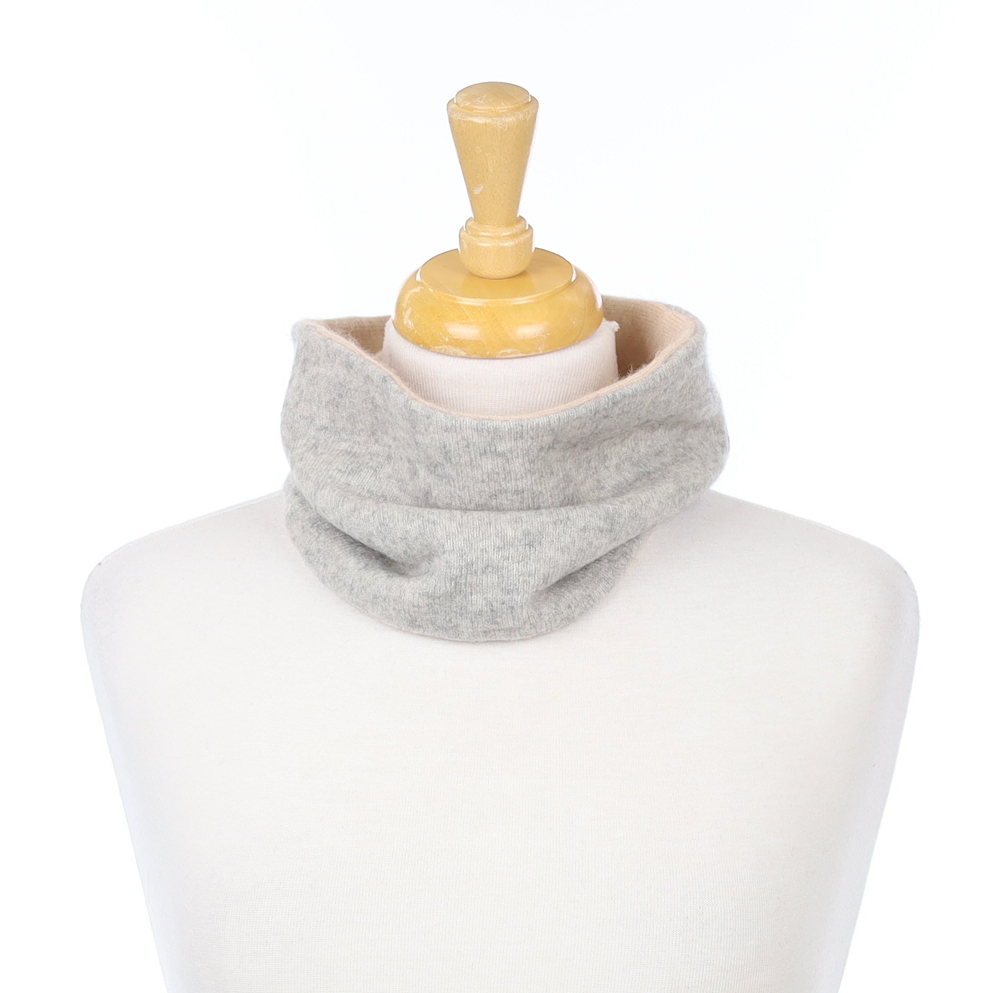 Grey and Buff Beige Neck Warmer