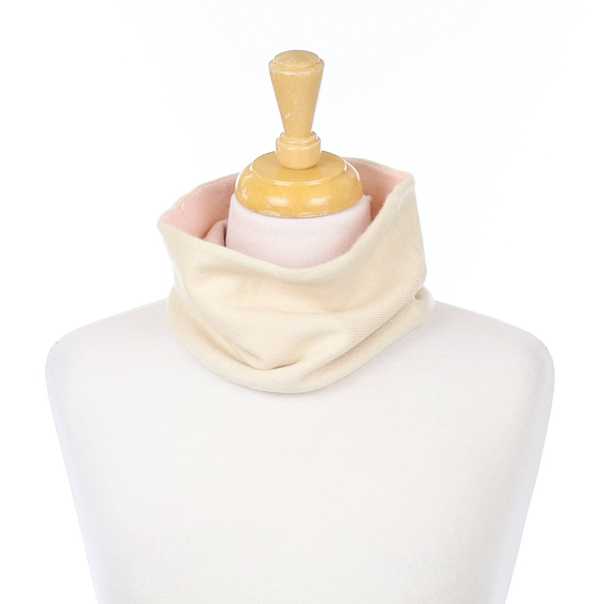 Pale Pink and Cream Neck Warmer