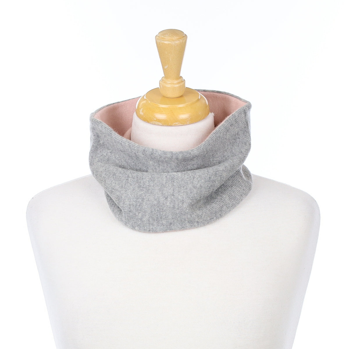 Smoke Grey and Pale Pink Neck Warmer