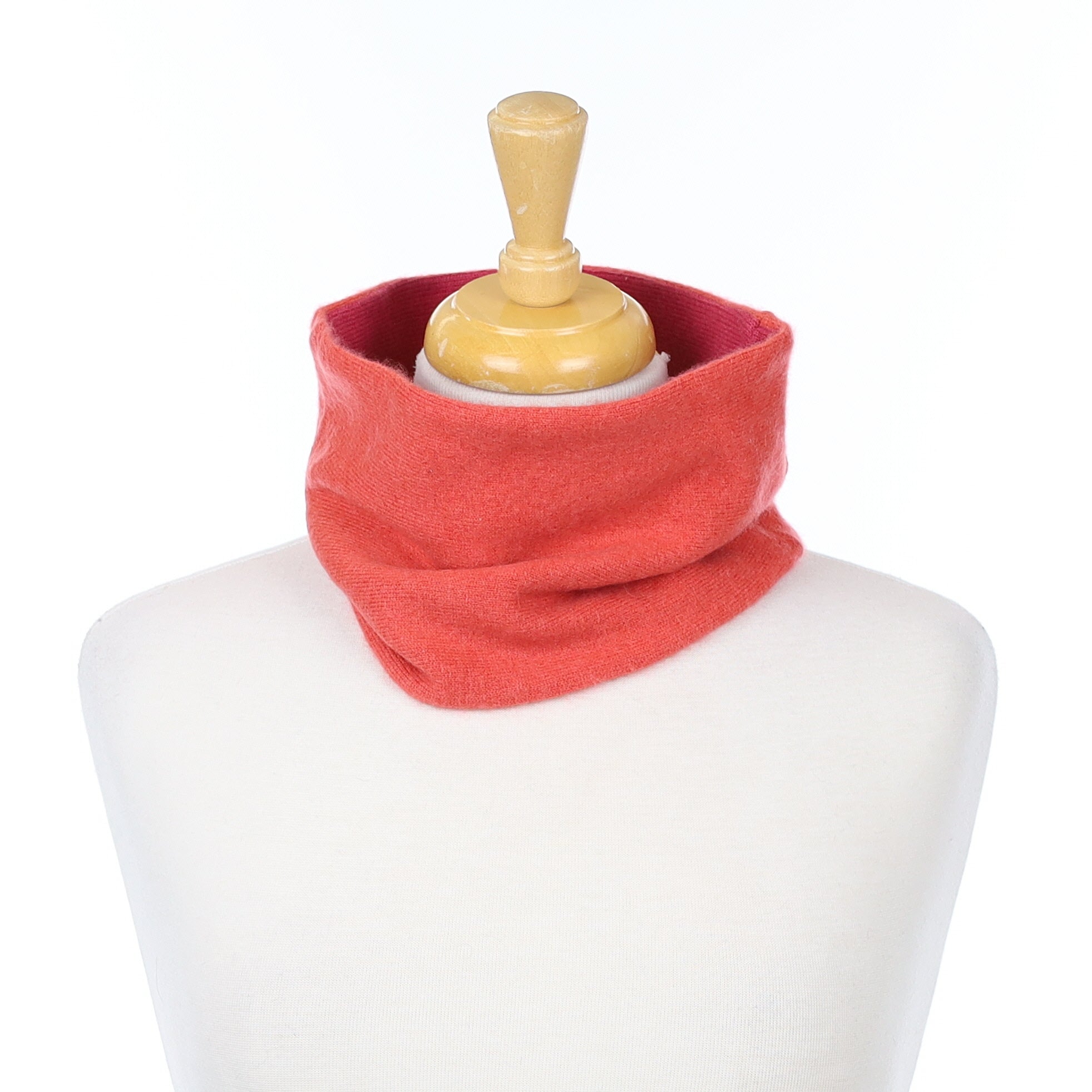 Peach and Cherry Pink Neck Warmer