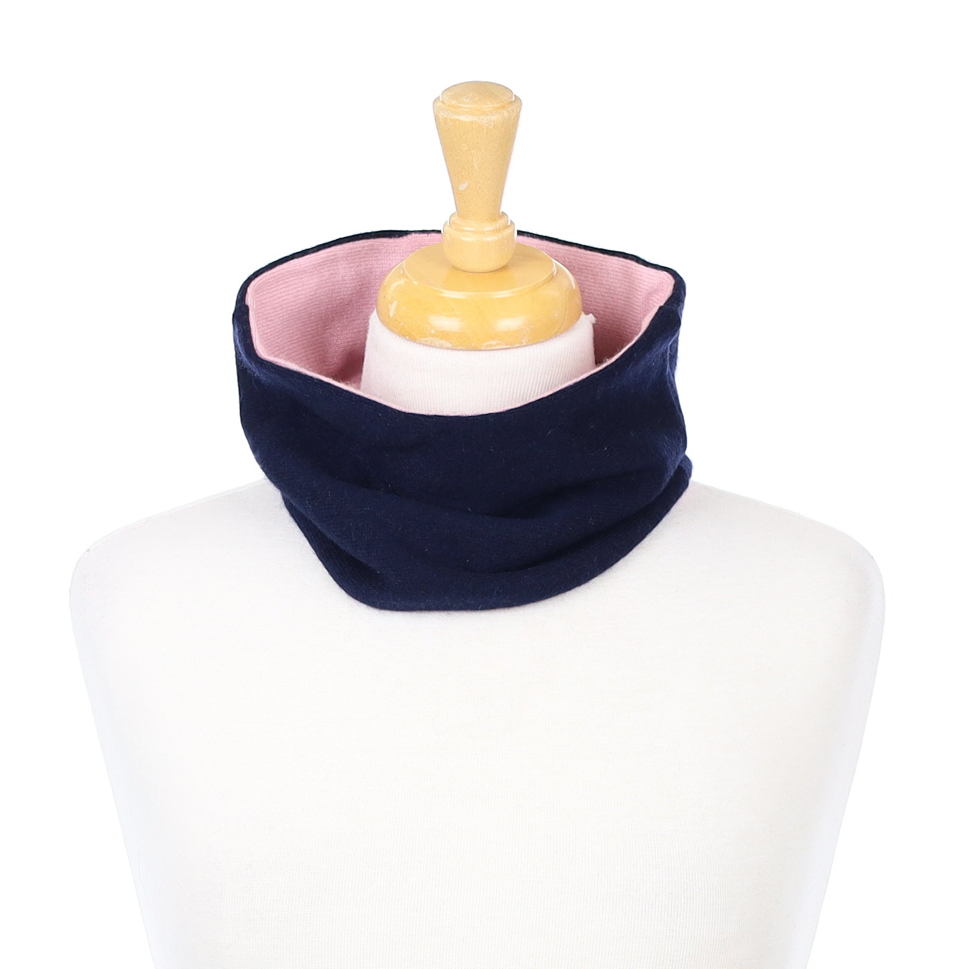 Navy and Candy Floss Pink Neck Warmer