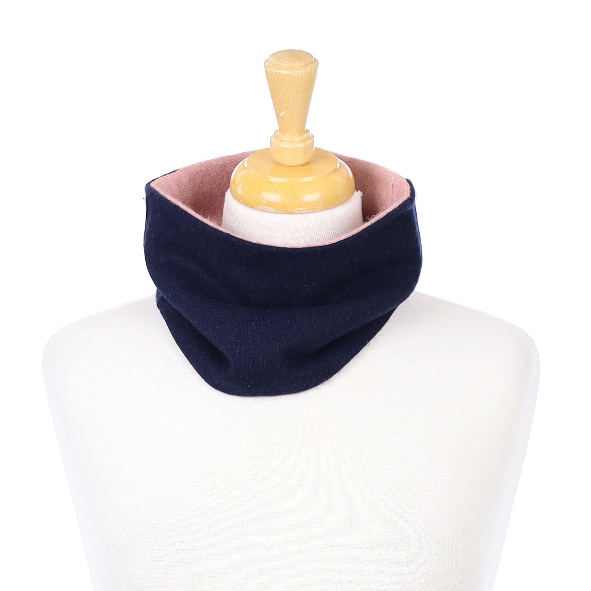 Navy and Dusty Pink Neck Warmer