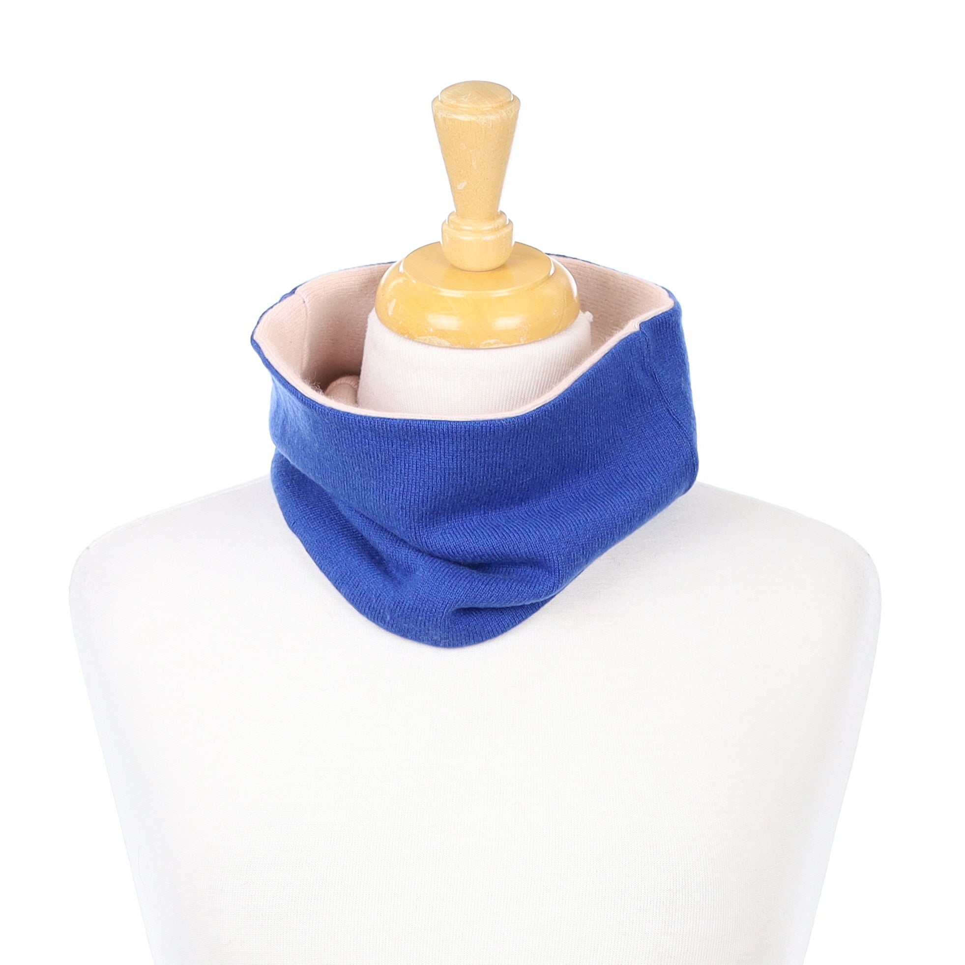 Admiral Blue and Shell Pink Neck Warmer