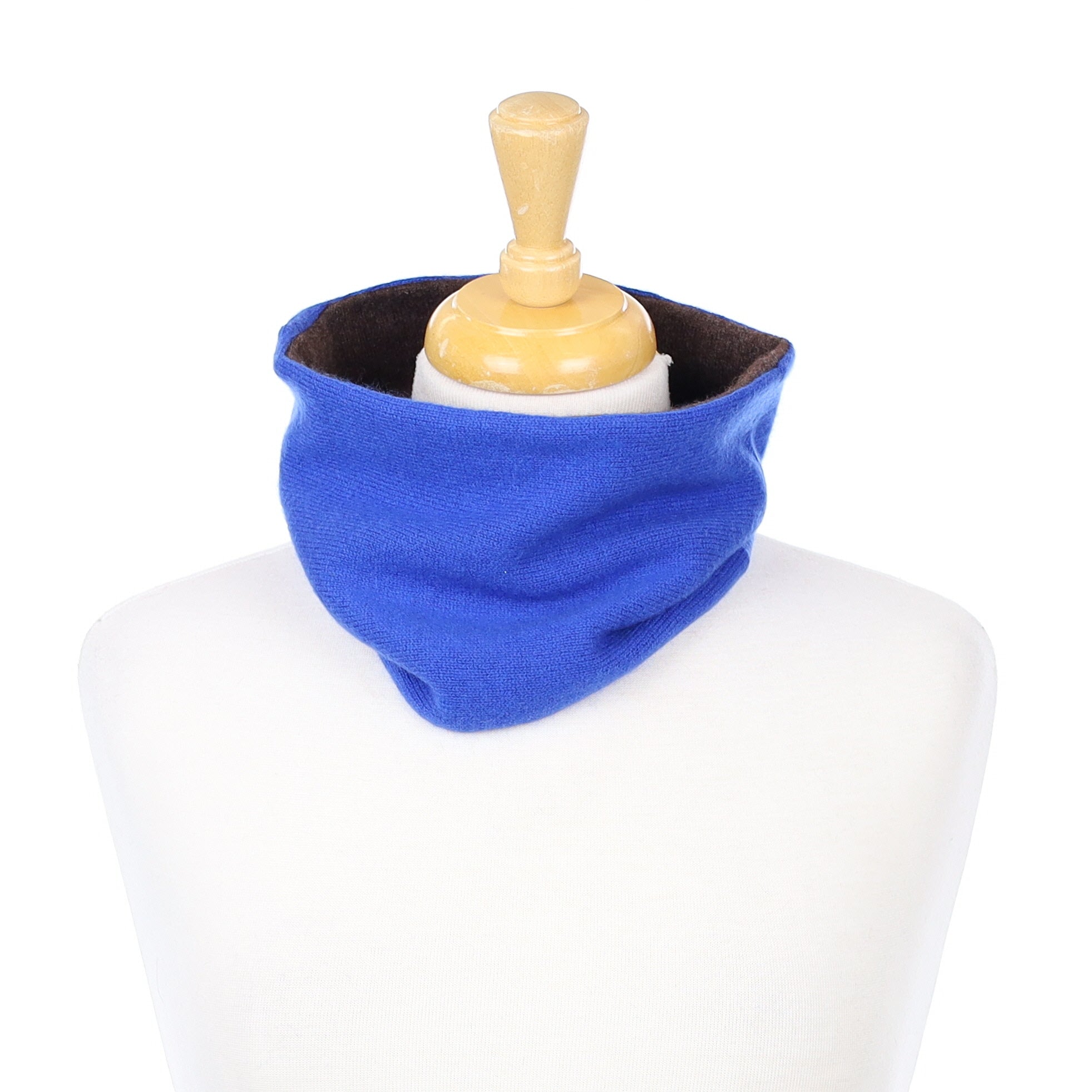 Admiral Blue and Brown Neck Warmer