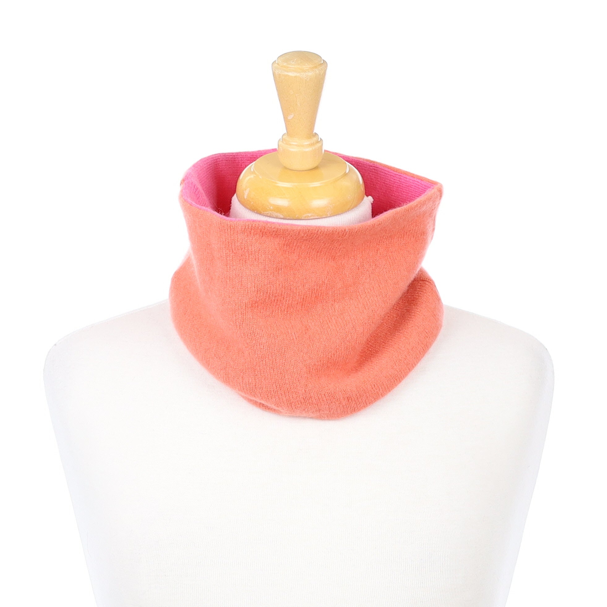 Tangerine Orange and Pink Neck Warmer