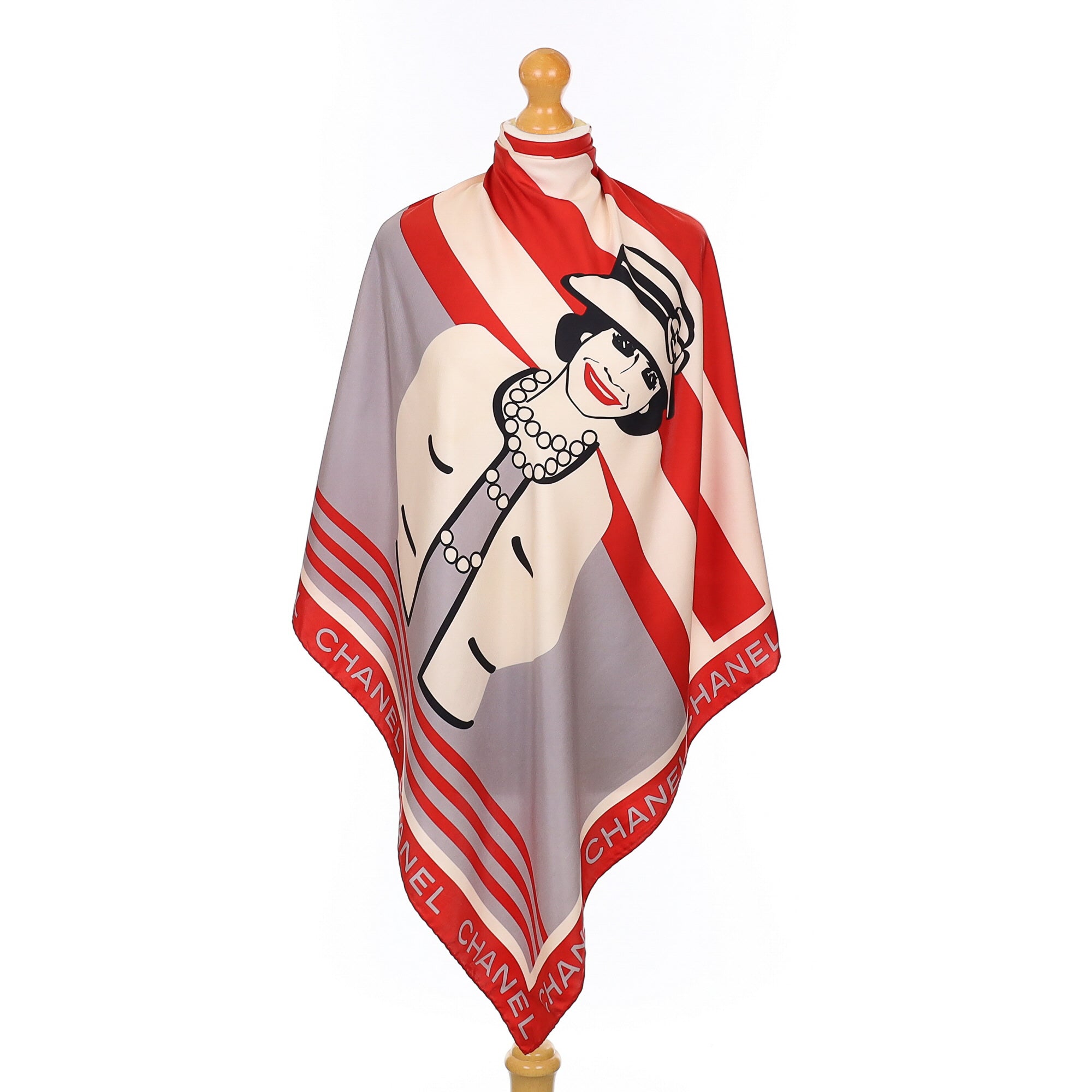 Designer Coco Chanel Silk Scarf