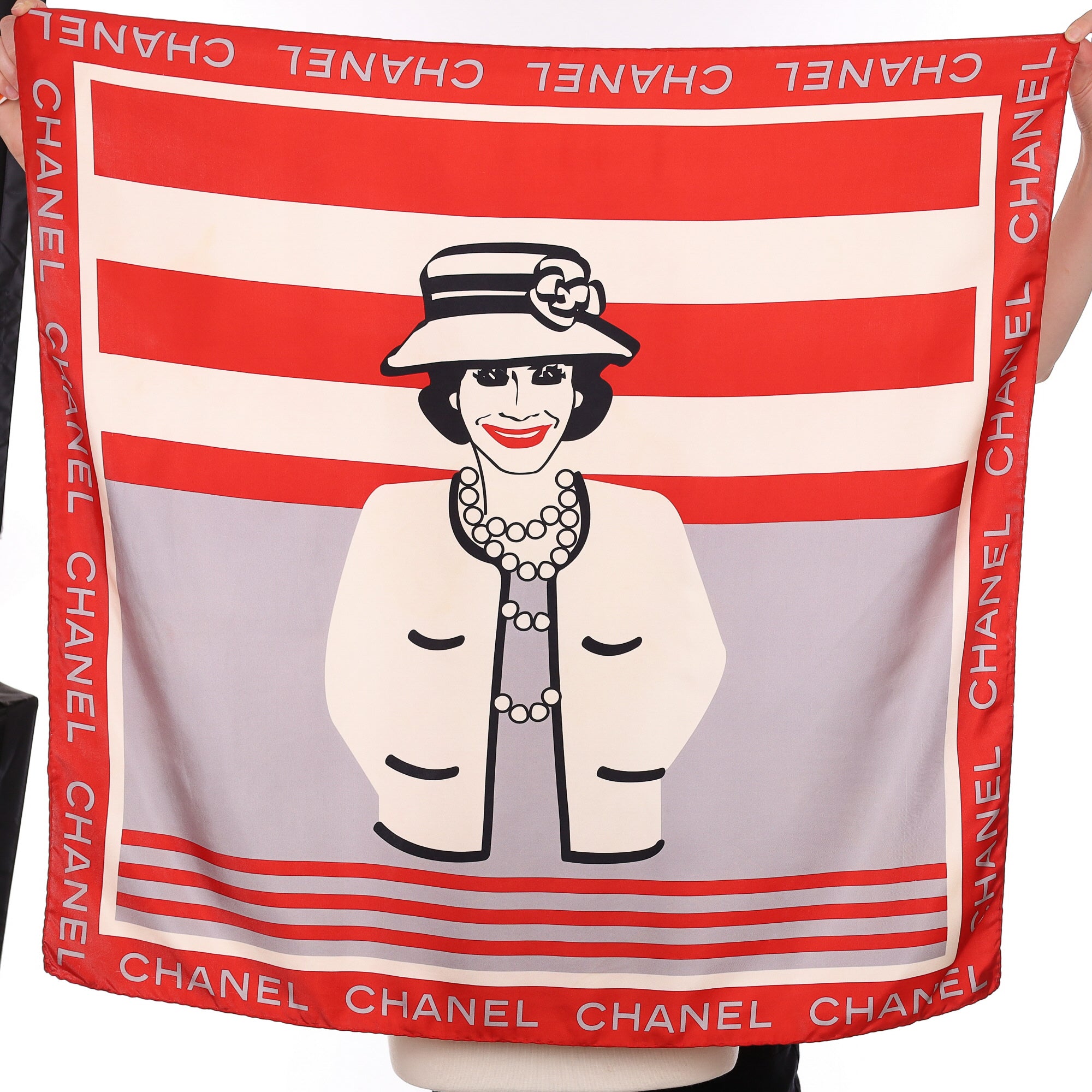 Designer Coco Chanel Silk Scarf