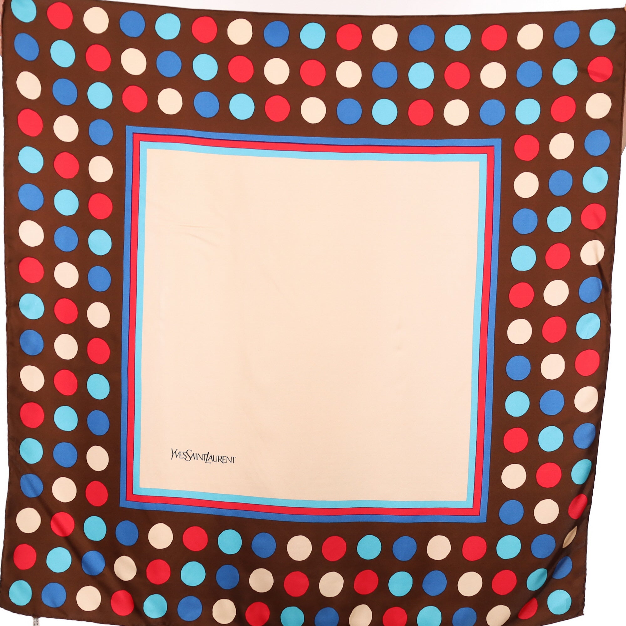 Yves Saint Laurent Spotted Vintage Silk Scarf