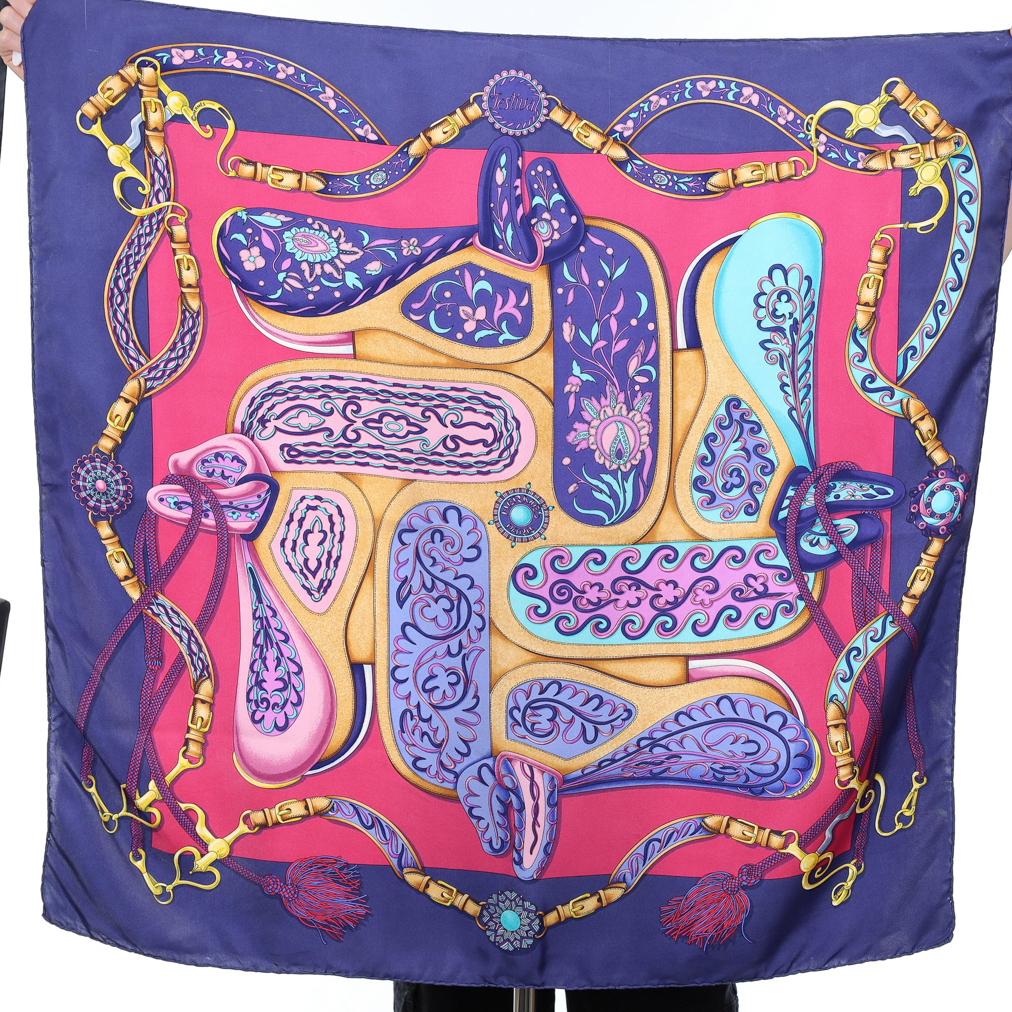 Hermès Festival Silk Scarf