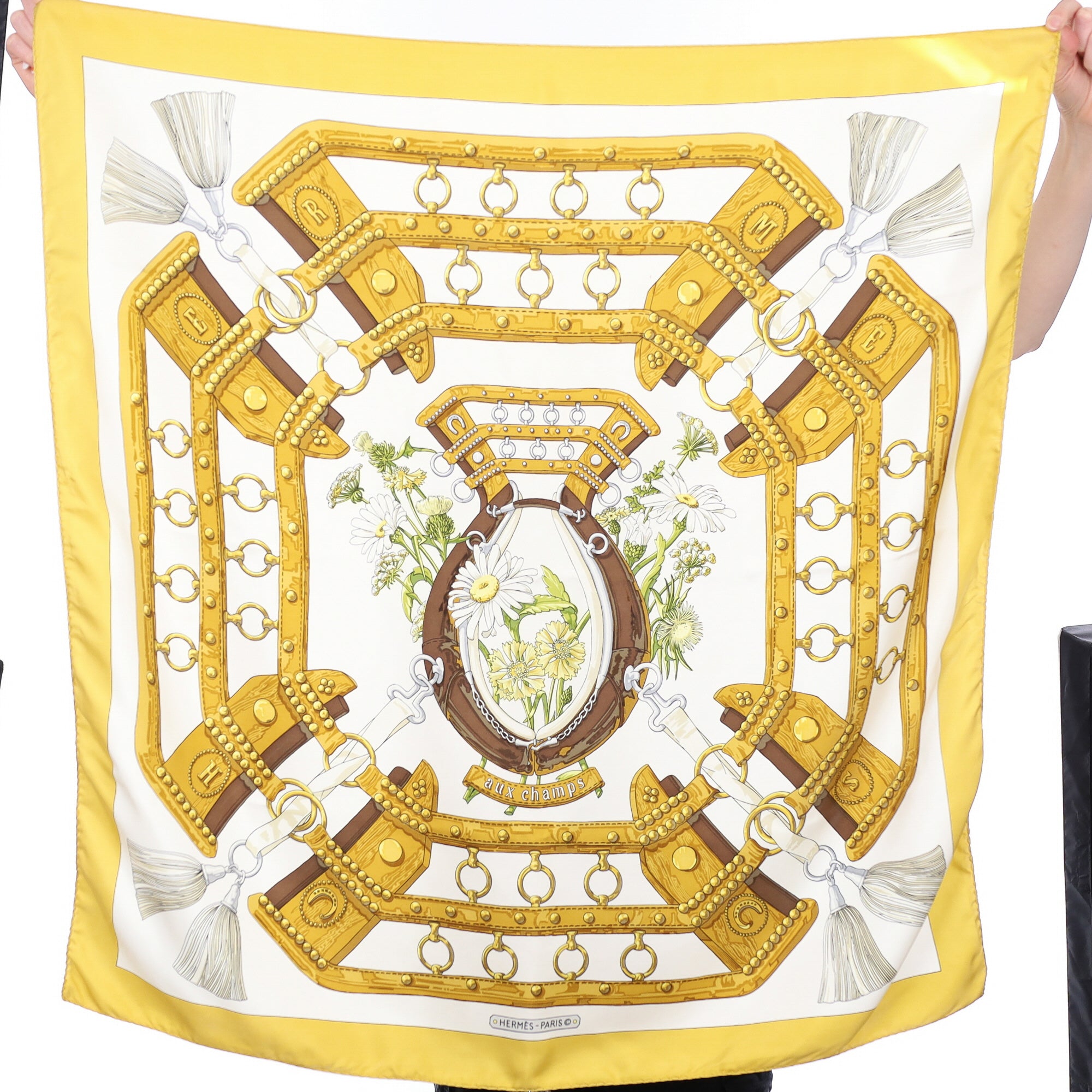 Hermès Aux Champs Silk Scarf