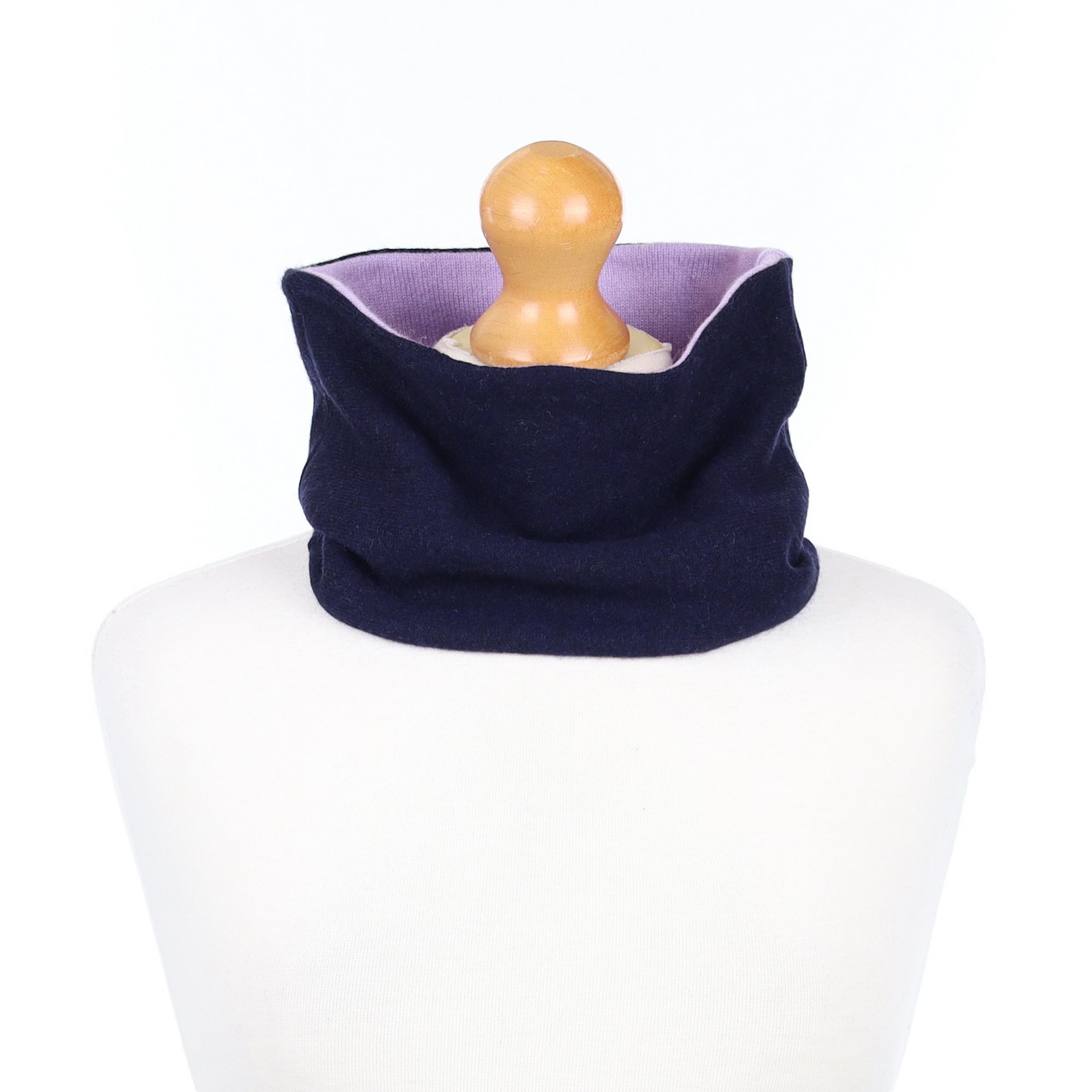 Navy Blue and Light Purple Neck Warmer