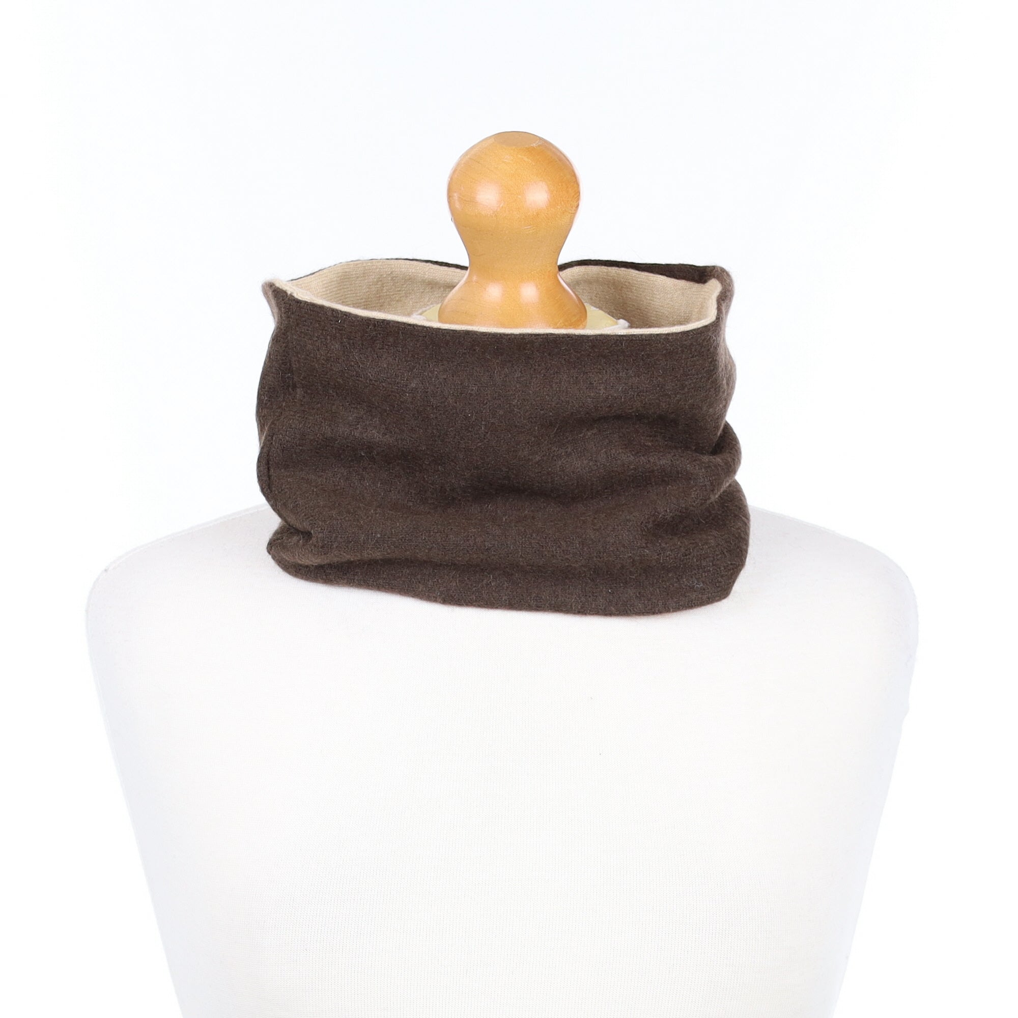 Men’s Peppercorn Brown and Beige Neck Warmer