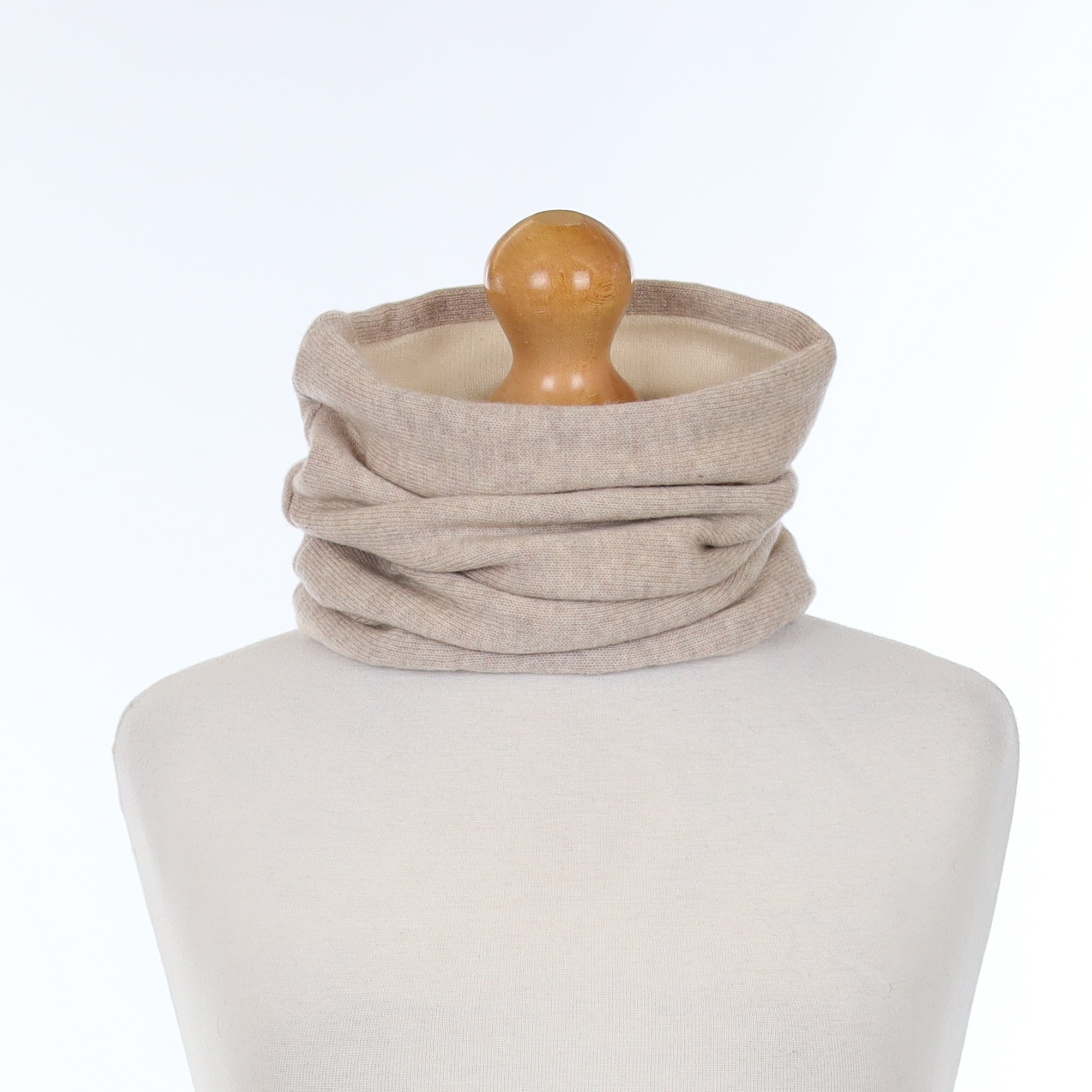 Men’s Fawn and Vanilla Cream Luxury Double Layered Snood