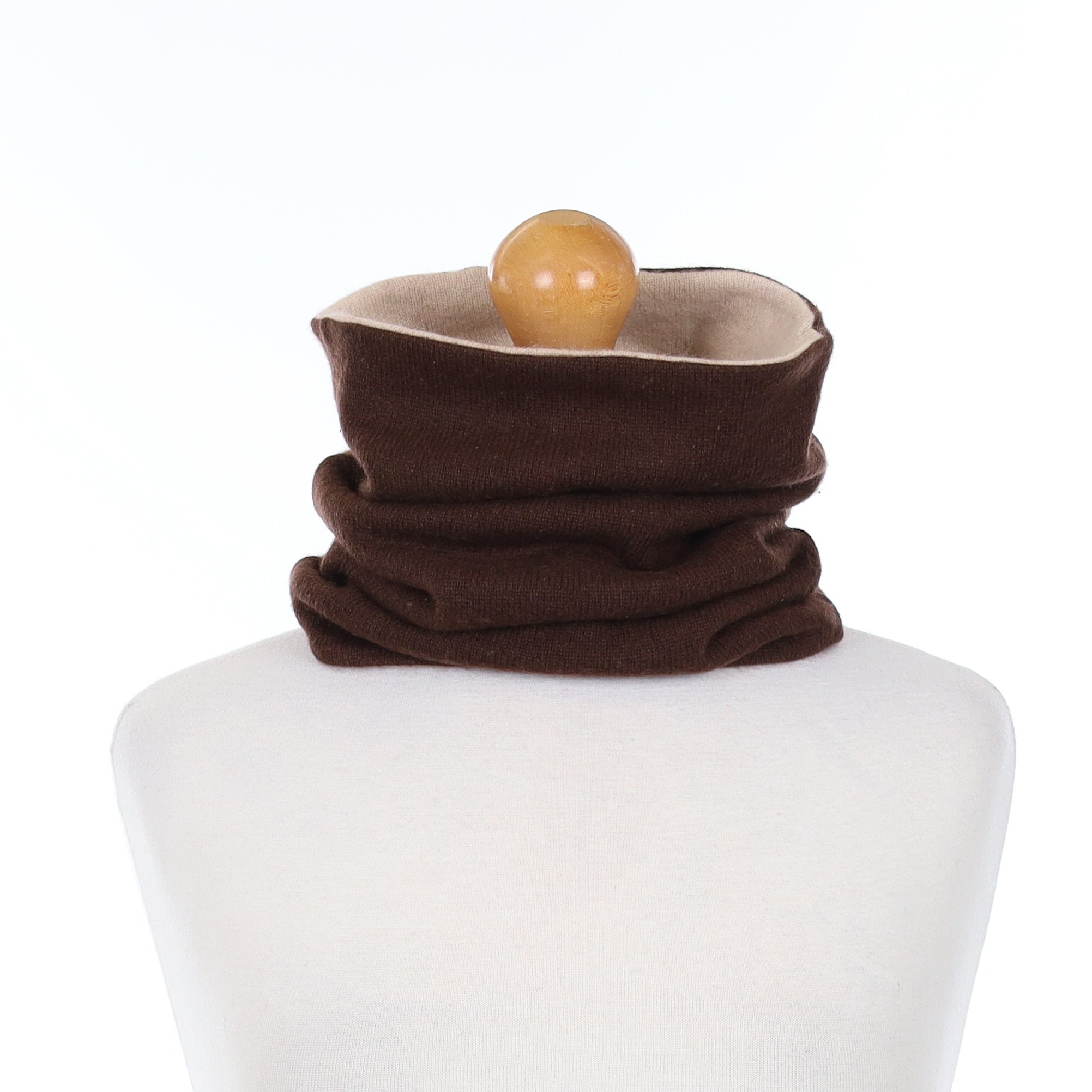 Men’s Chocolate and Latte Luxury Double Layered Snood