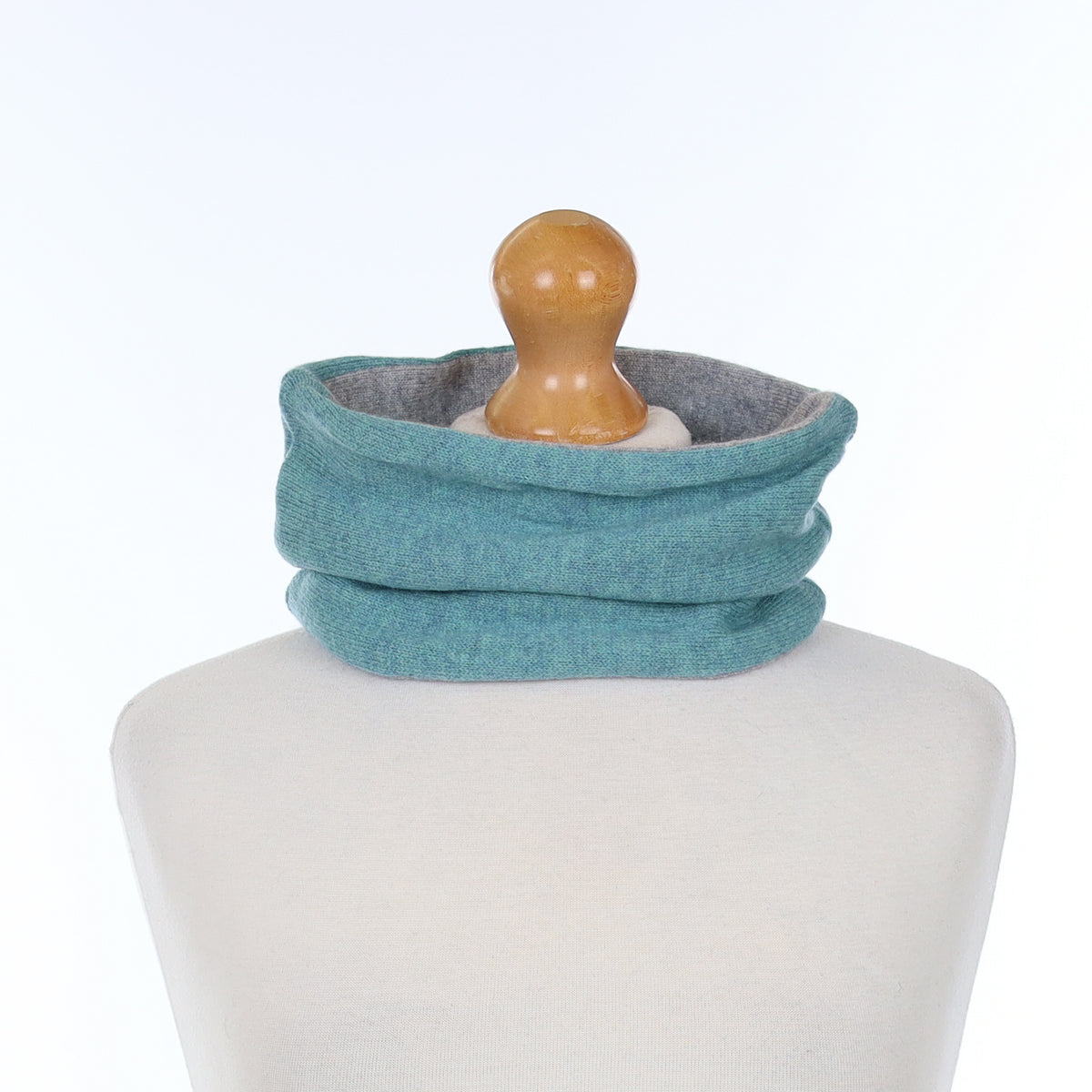 Duck Egg and Smoke Grey Neck Warmer