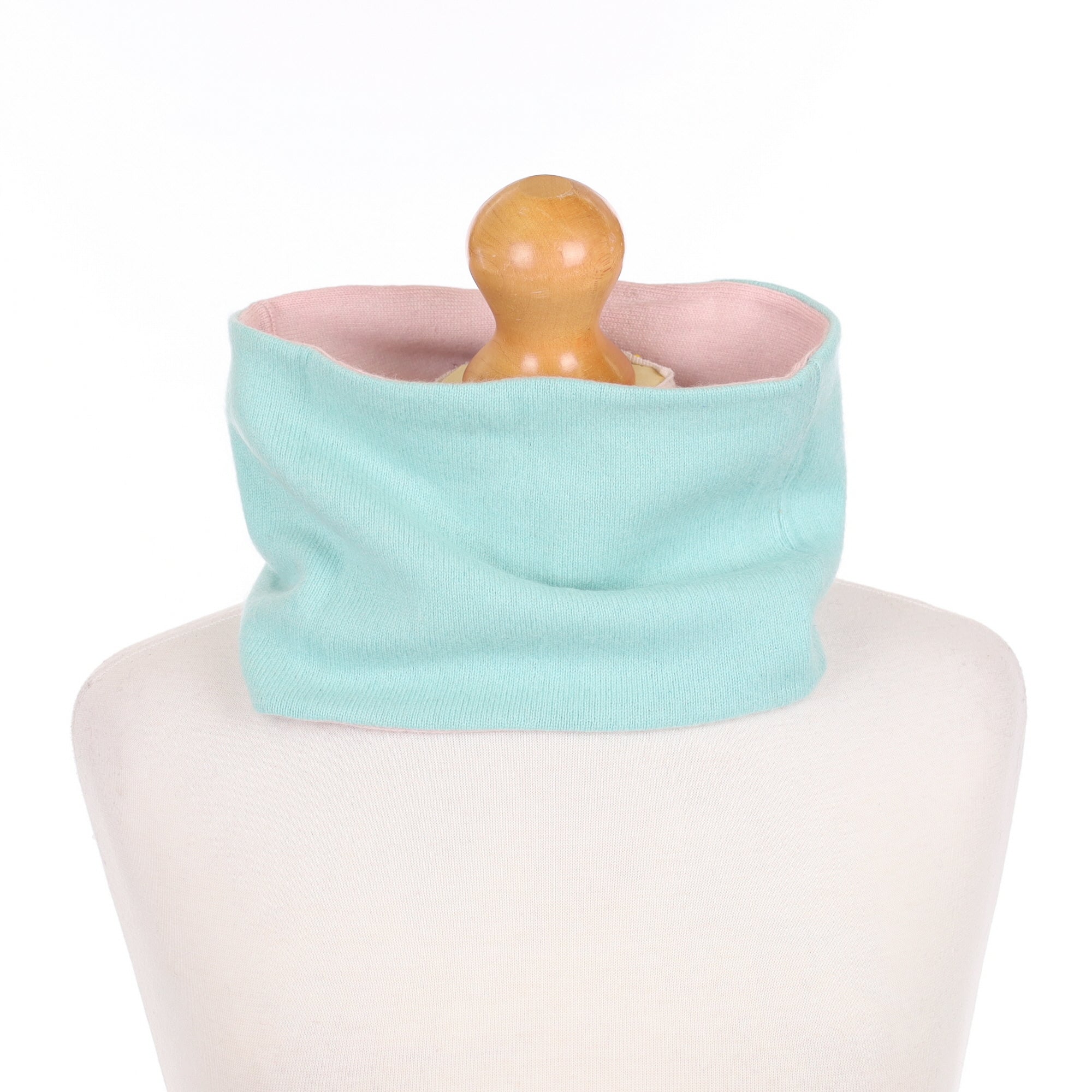 Pale Aqua and Baby Pink Neck Warmer