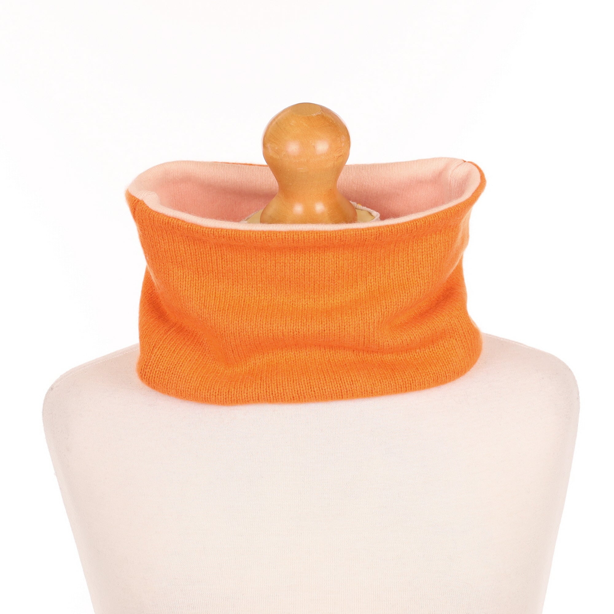 Orange and Nude Pink Neck Warmer