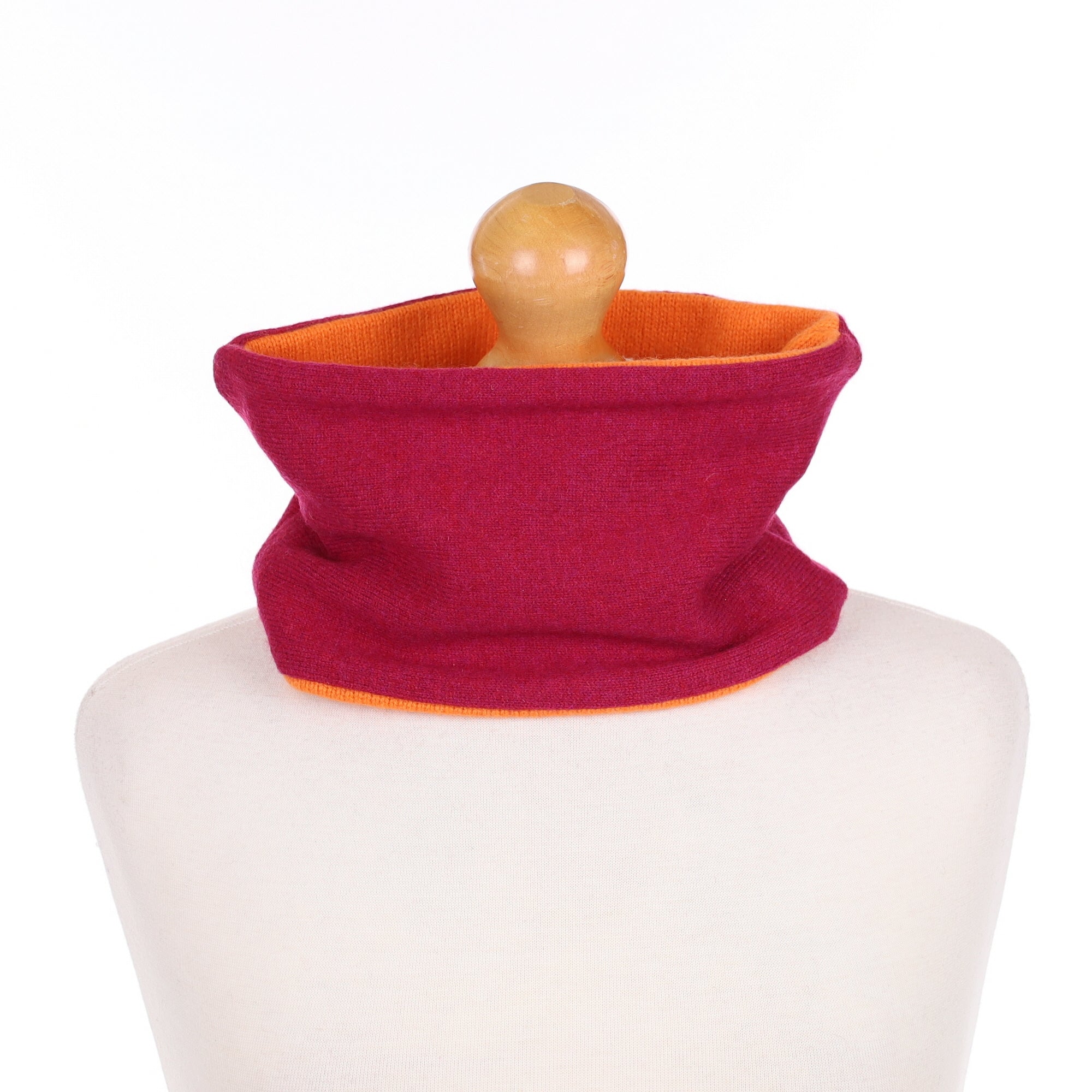 Burgundy and Orange Neck Warmer