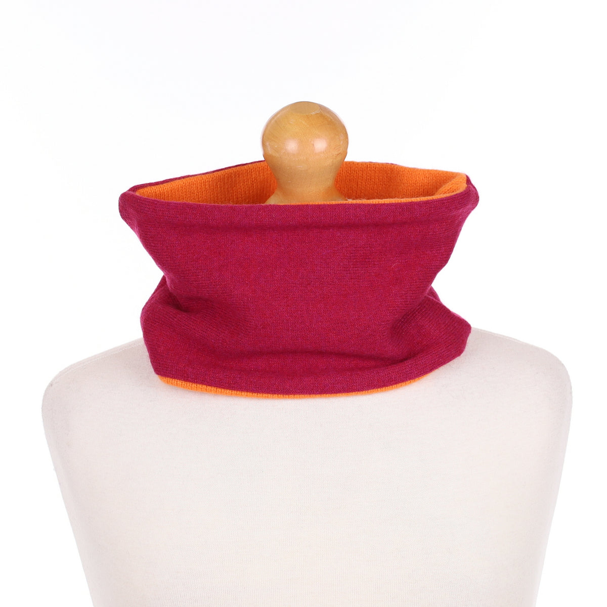 Burgundy and Orange Neck Warmer