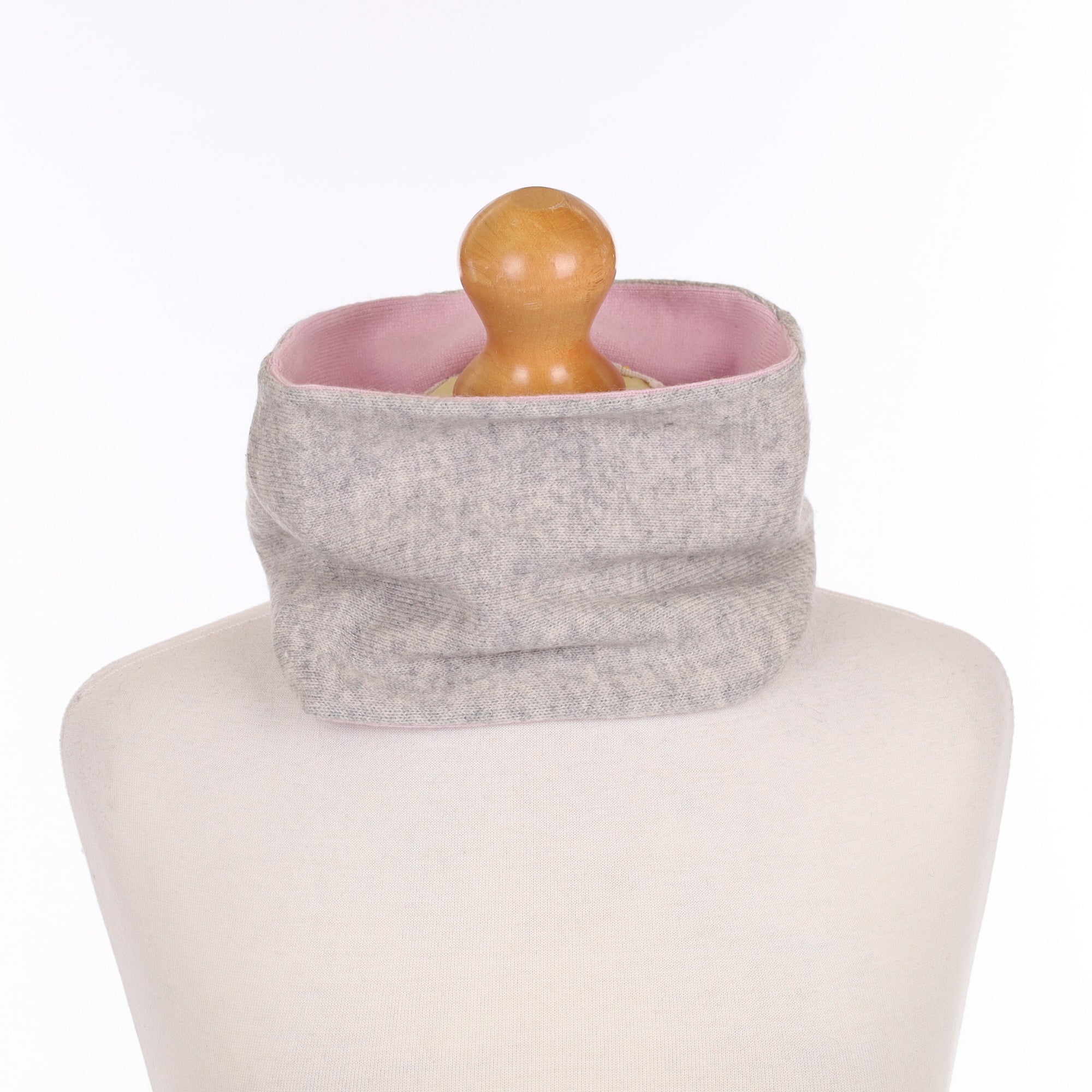 Smoke Grey and Purple Neck Warmer