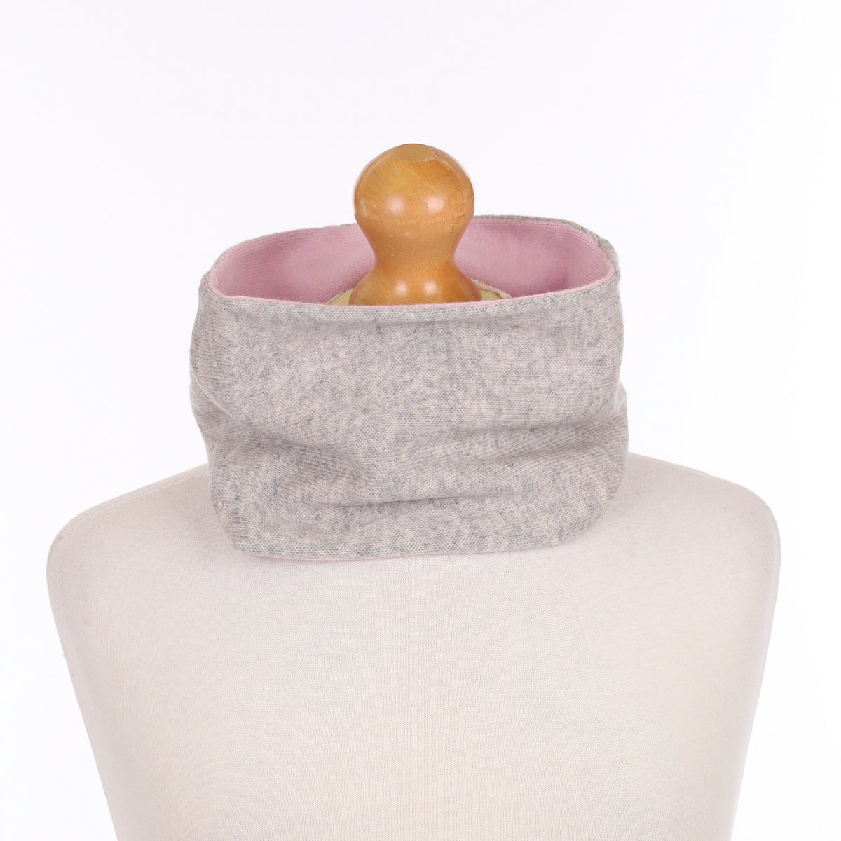 Smoke Grey and Purple Neck Warmer