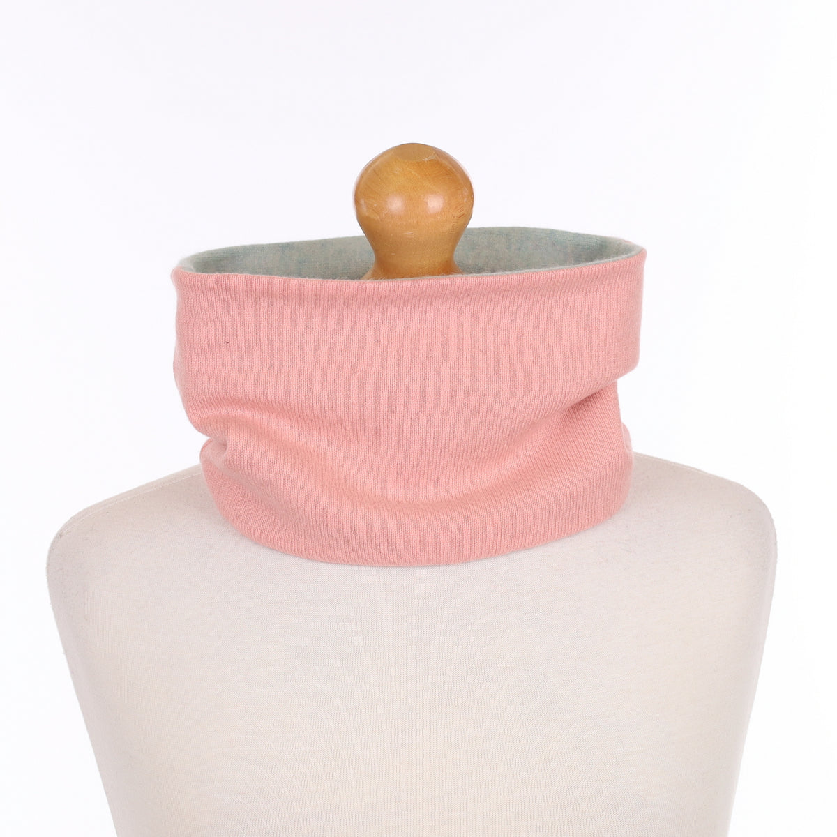 Salmon Pink and Blue Marl Neck Warmer