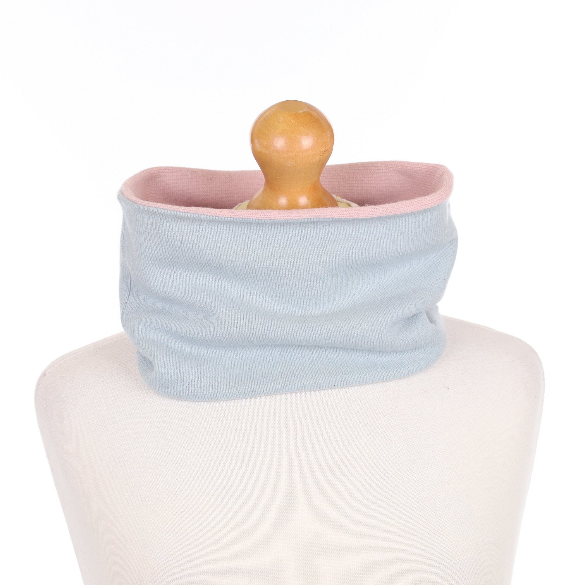 Baby Blue and Mauve Pink Neck Warmer