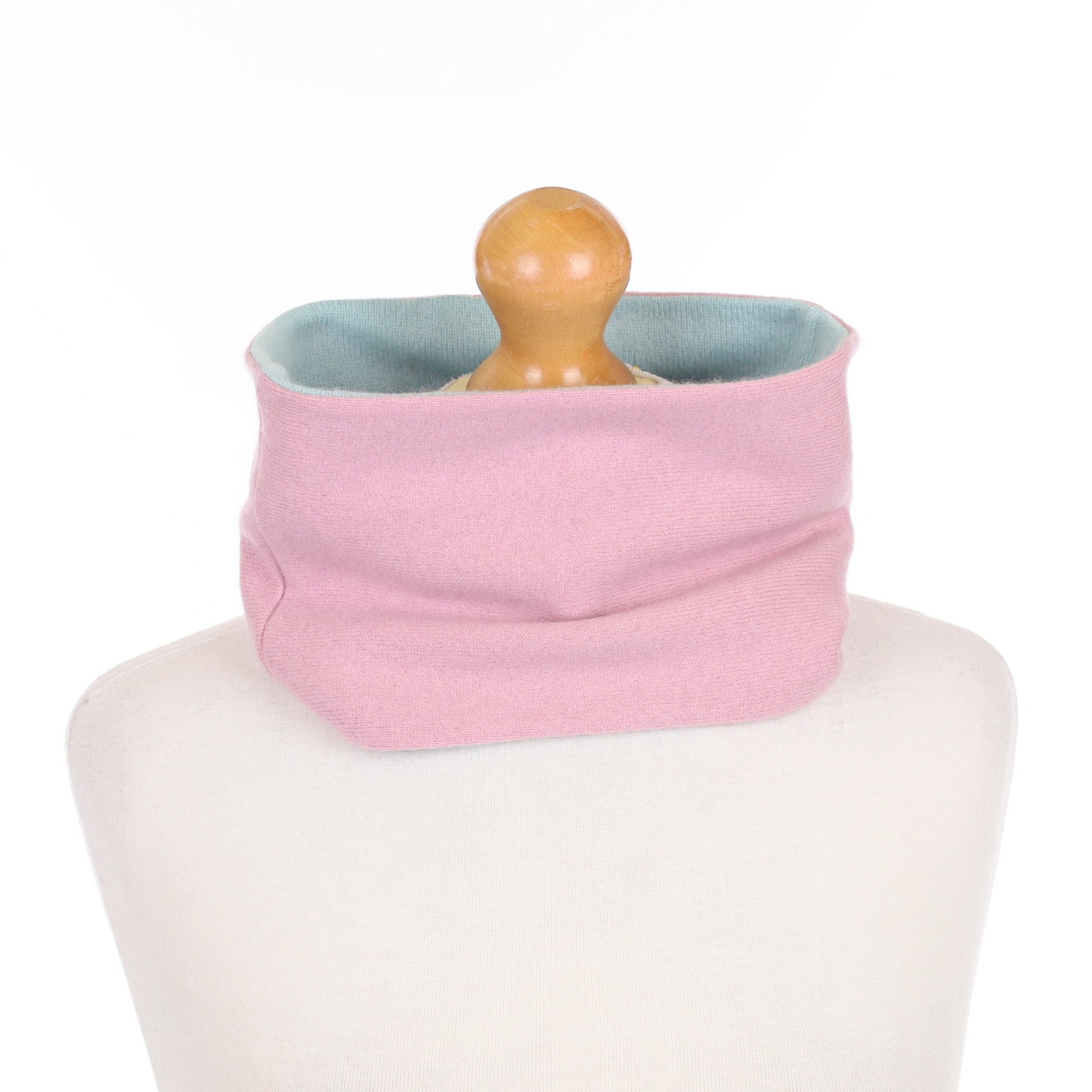 Mauve Pink and Aqua Neck Warmer