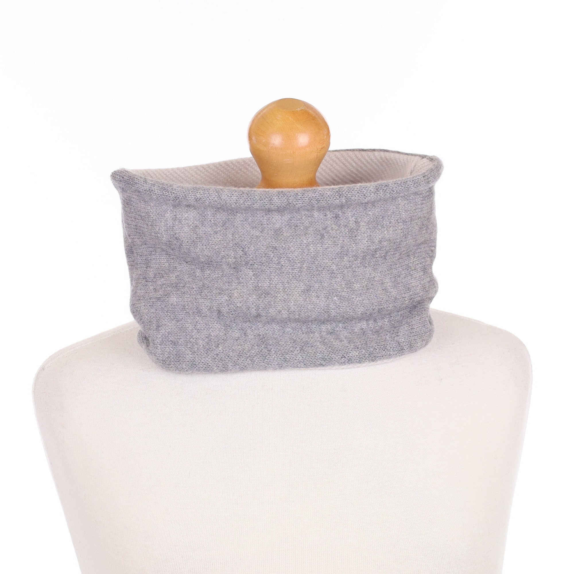 Two Toned Grey Textured  Neck Warmer