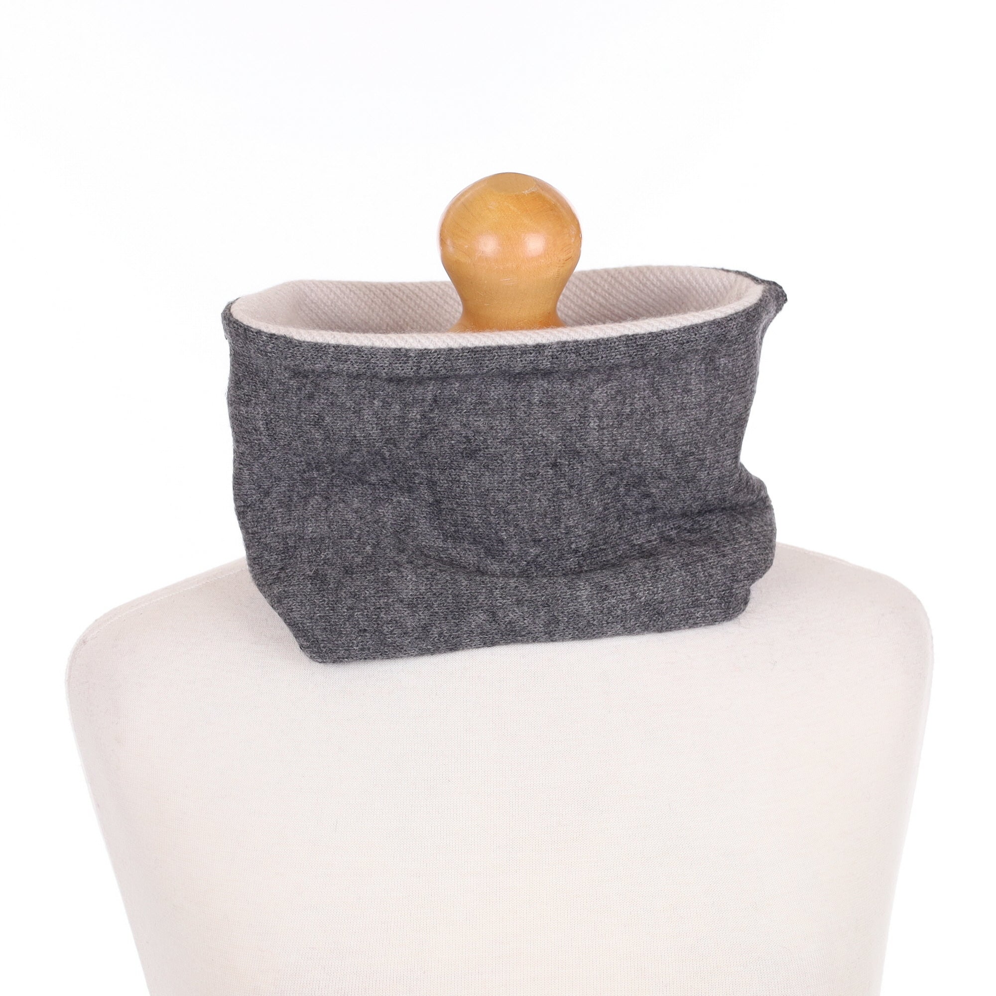 Two Toned Grey Textured Neck Warmer