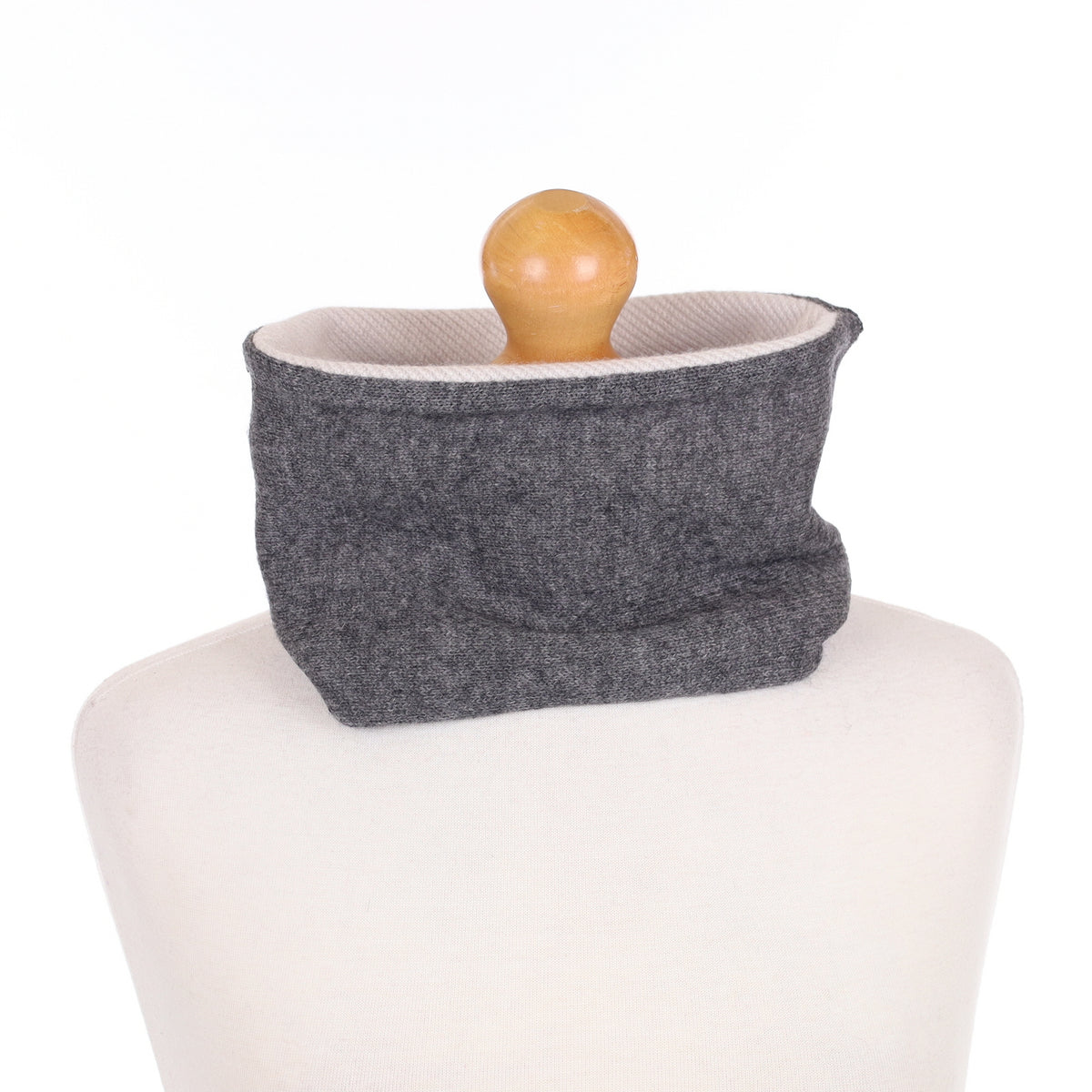 Two Toned Grey Textured Neck Warmer