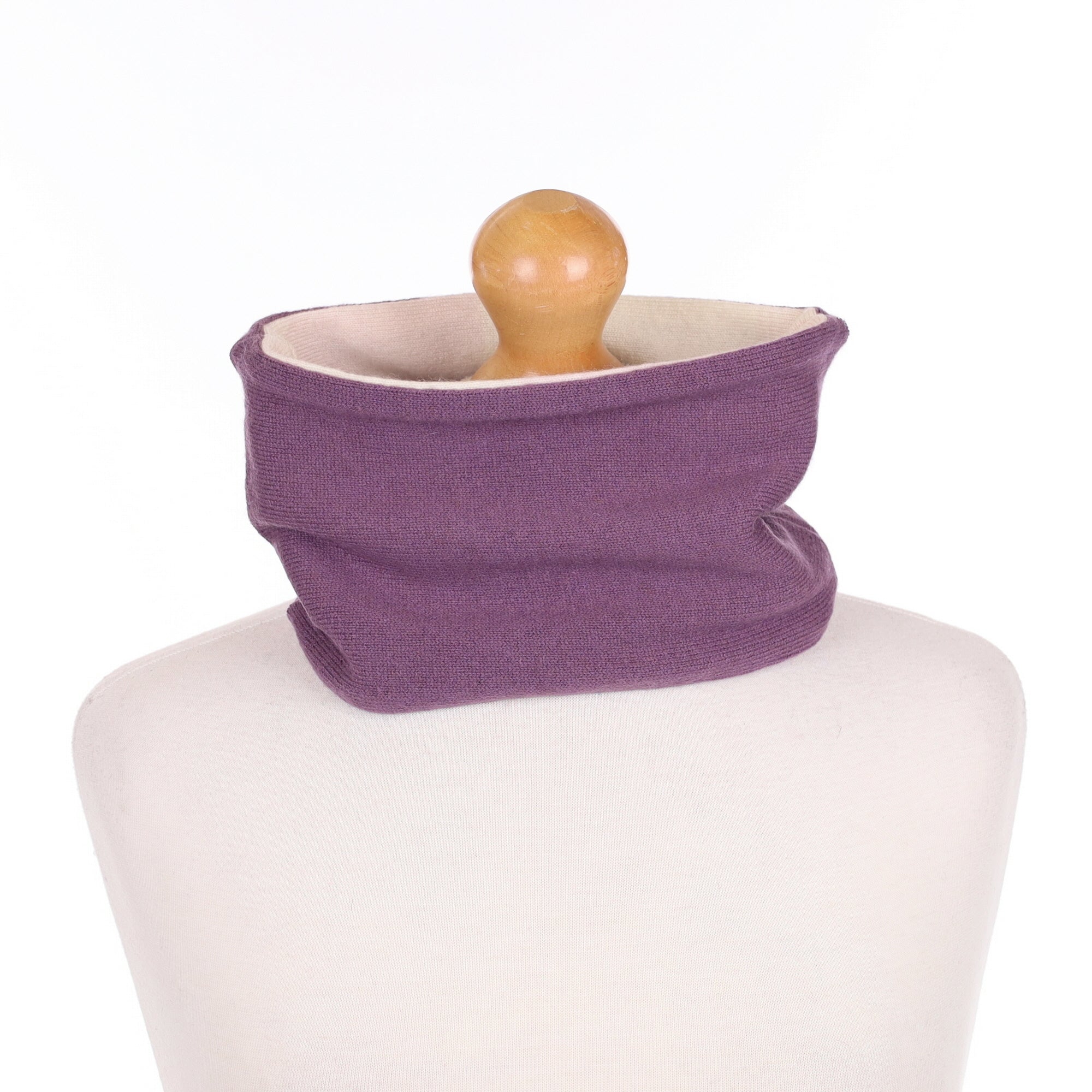 Purple Cream and Pink Patterned Neck Warmer